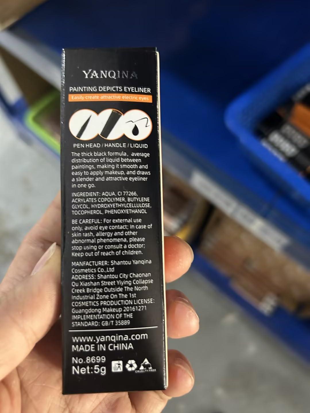 QIC QIC Eyeliner Pencil Eye Liner Pen,Waterproof & Smudge-proof Liquid Eyeliner for Women Girl Matte Long Lasting Eye Makeup Looks-Black