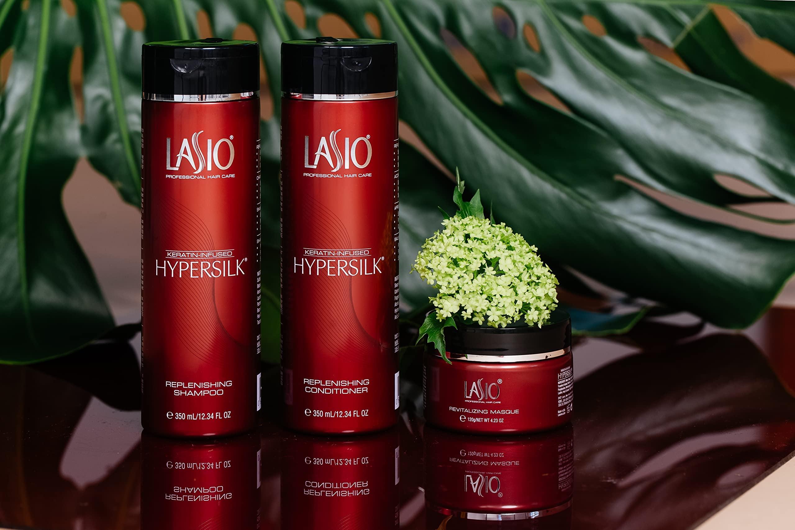 Lasio Lasio Keratin-Infused Hypersilk Intense Hair Repair and Healthy Hair Kit - Contains Professional Salon Level Grade Shampoo, Conditioner, and Masque - All In One Hair Kit