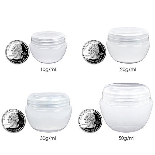 Beauticom Beauticom 48 Pieces 20G/20ML White Frosted Container Jars with Inner Liner for Homemade Moisturizers, Lotions, Skin Care Products - BPA Free