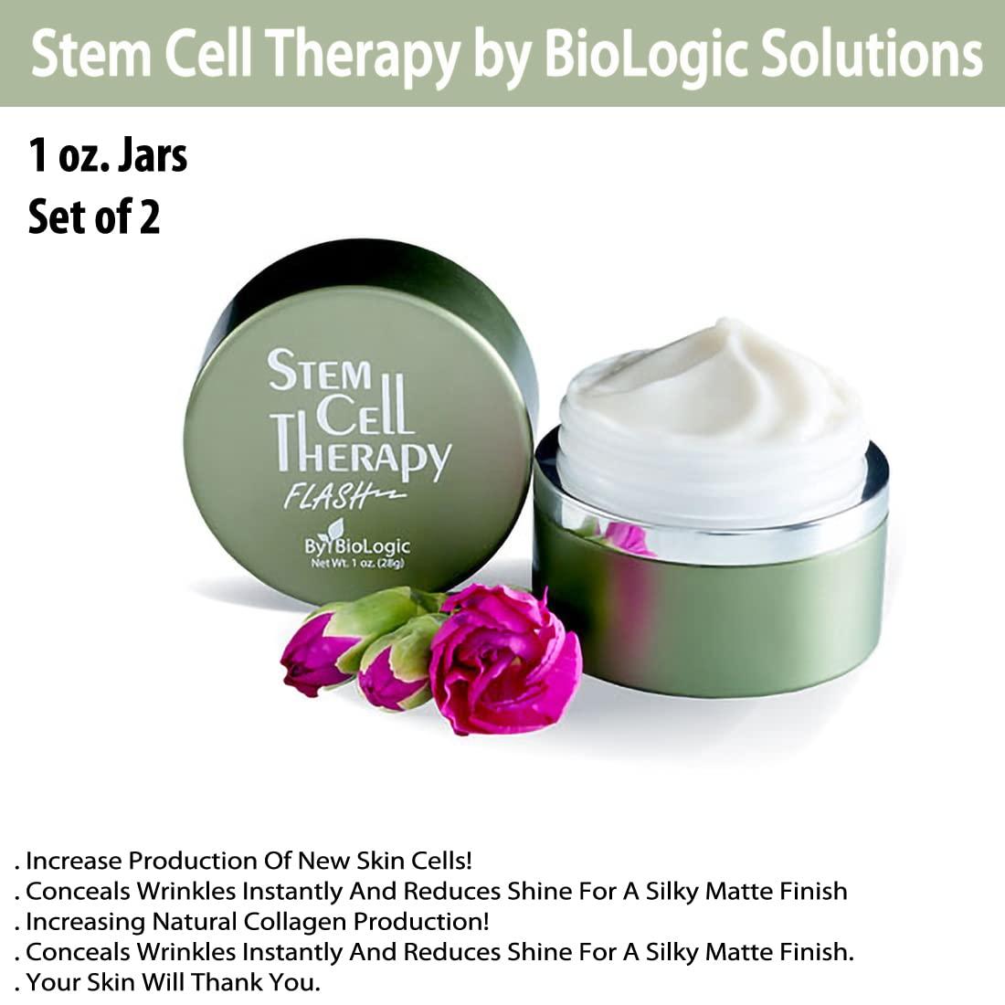 Biologic Solutions Stem Cell Therapy FLASH by BioLogic Solutions Grow Smoother Firmer New Skin (Set of 2 Jars)