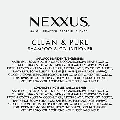 Nexxus Nexxus Clean and Pure Clarifying Shampoo and Conditioner With ProteinFusion, 2-Pack for Nourished Hair Paraben Free Salon Shampoo 33.8 oz