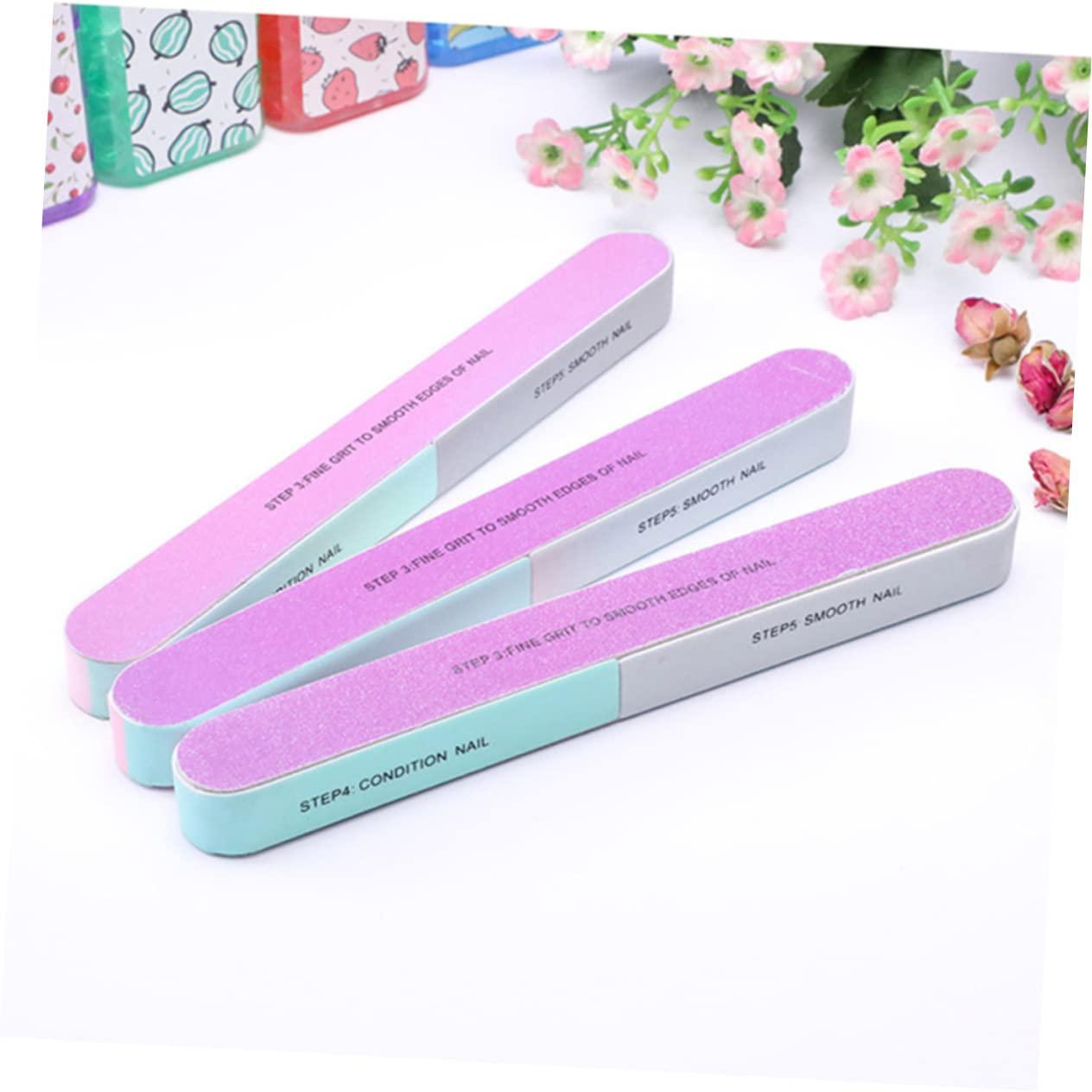 HAPINARY HAPINARY 7-Step Professional Nail Buffer Blocks 6-Sided Nail File Polishing Strip Set for Women Reusable Easy-to-Clean Design