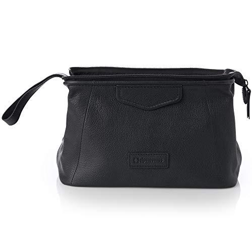 Alpine Swiss Alpine Swiss Lauter Toiletry Bag Genuine Leather Shaving Kit Dopp Kit Travel Case