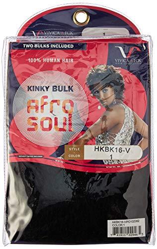 Vivica A. Fox Vivica A Fox Hair Collection HKBK16-V Human Hair Afro Curl Kinky Bulk Extension, 1, 5.8 Ounce