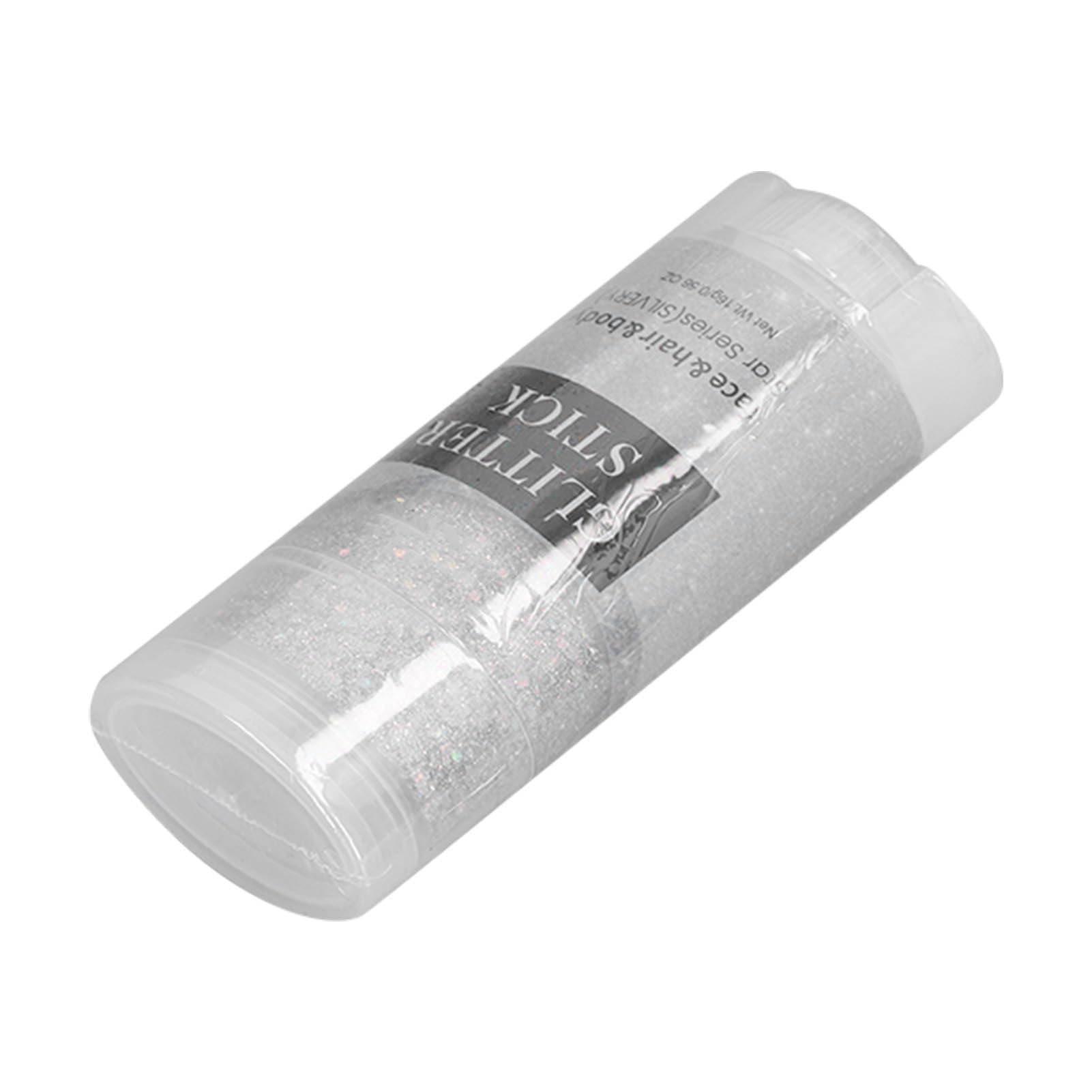 Airshi Body Glitter Stick, Skin Friendly Lasting Mild Silver Sparkling Body Glitter Gel for Hair for Parties