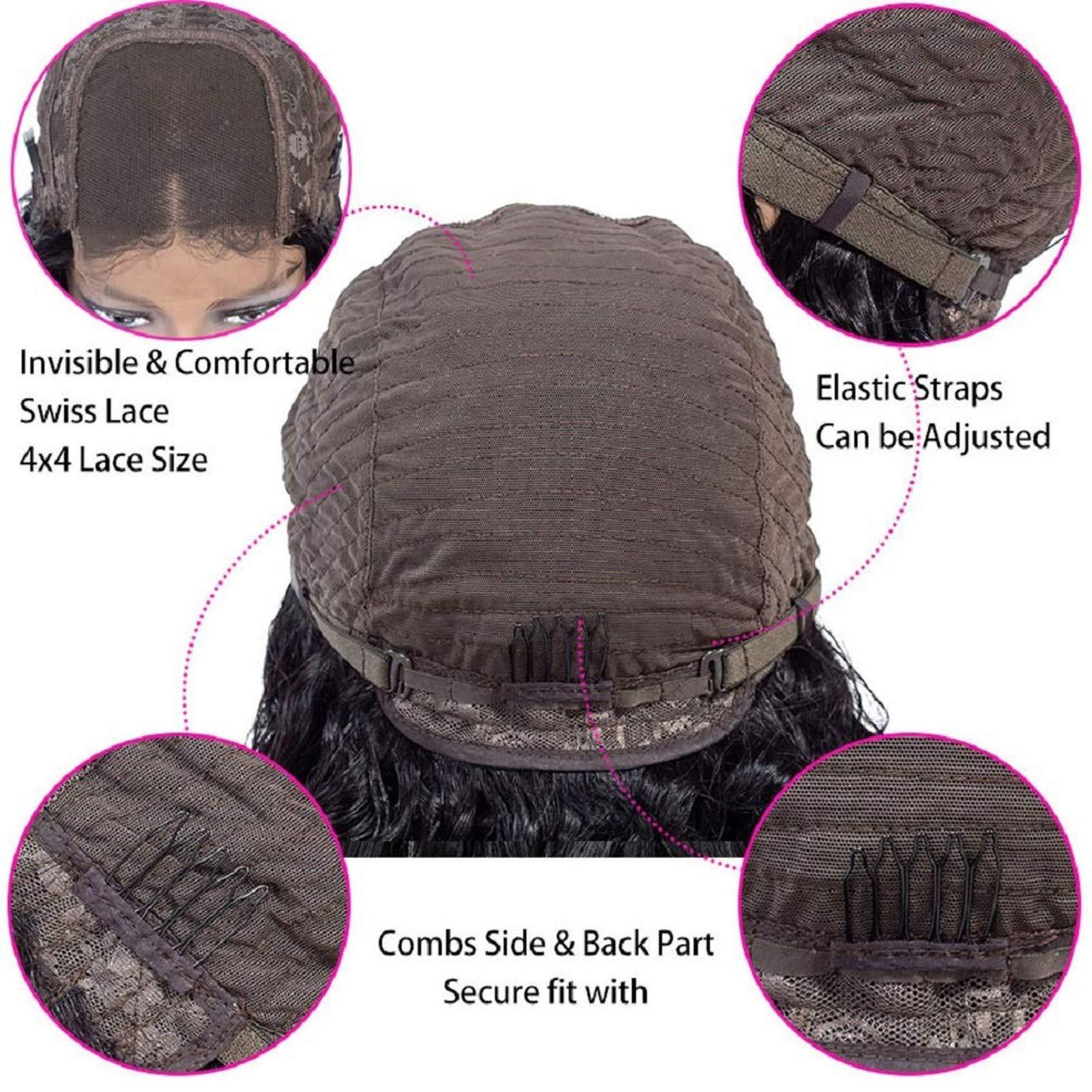 NinthAvenue Basics Deep Wave Lace Front Wigs Human Hair Lace Closure Wigs for Black Women Wet and Wavy Lace Frontal Wigs Glueless Wigs (0925B-Red, One Size)