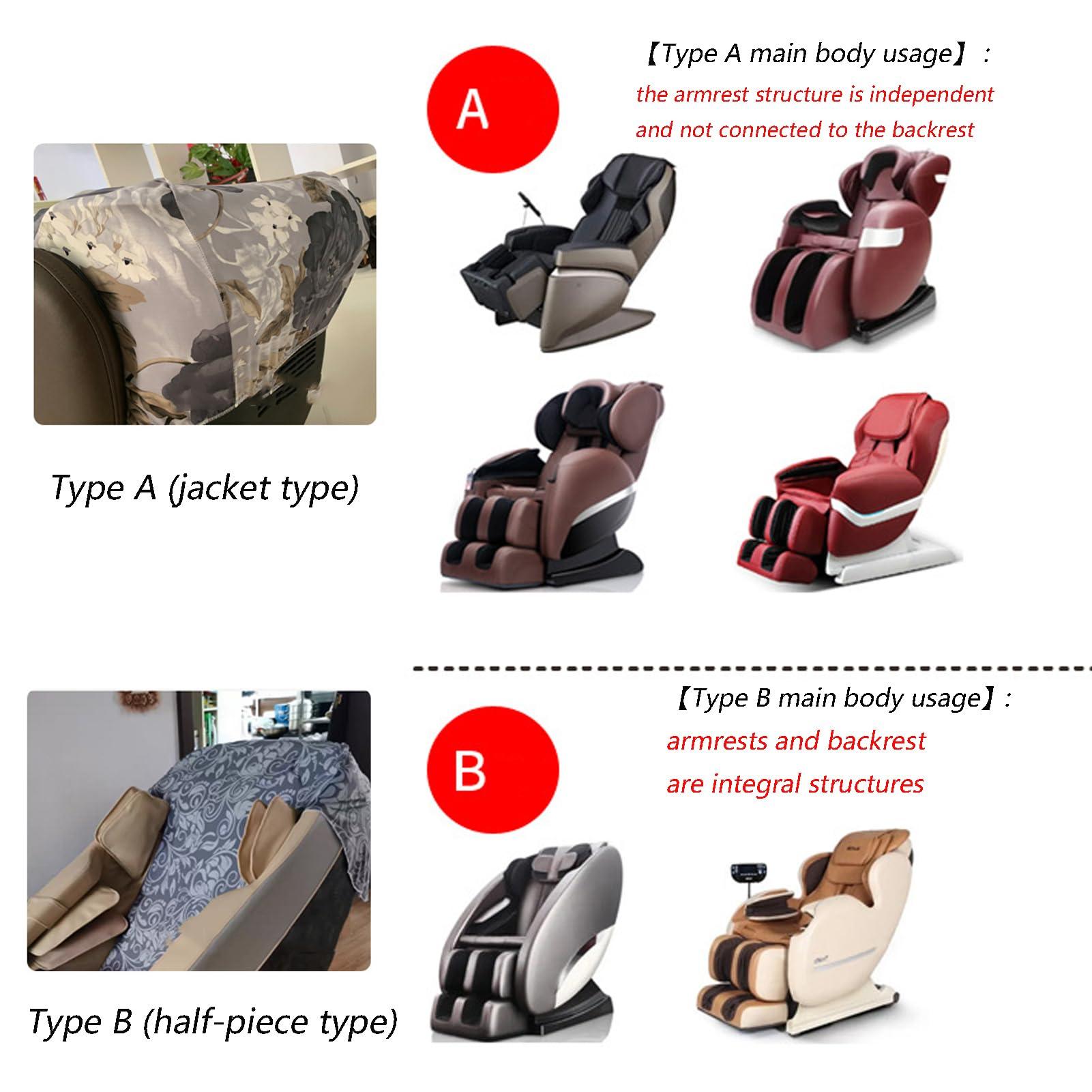 CEUGS Massage Chair Cover Full Body,Zero Gravity Massage Chair,Washable Stretch Massage Chair Cover Protector Recliner Chair Covers,Purple,PackageA 3