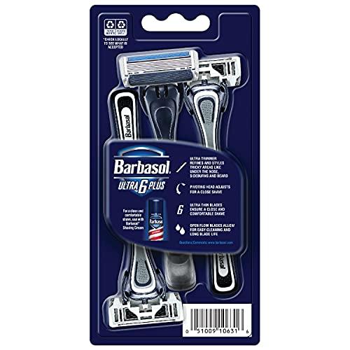 Barbasol Ultra 6 Plus Premium Disposable Razor Value Pack Bundle (3 Packs/9 Total Razors) image-2