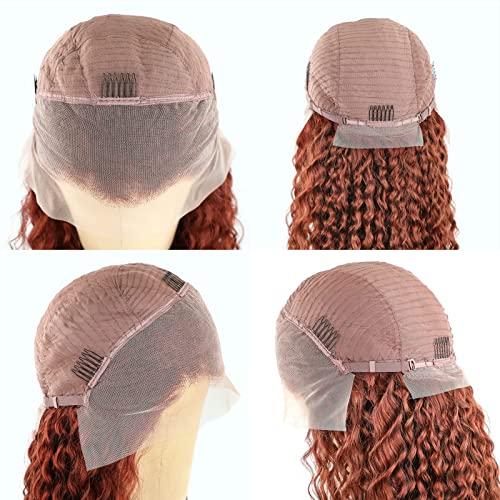 CAITLYN Reshine Straight Highlight 13x4 Lace Front Wigs Human Hair Pre Plucked with Baby Hair Wet and Wavy Auburn Hd Lace Frontal Wig Human Hair 13x4 Glueless Lace Frontal Wigs Human Hair 180% Density 18 inch