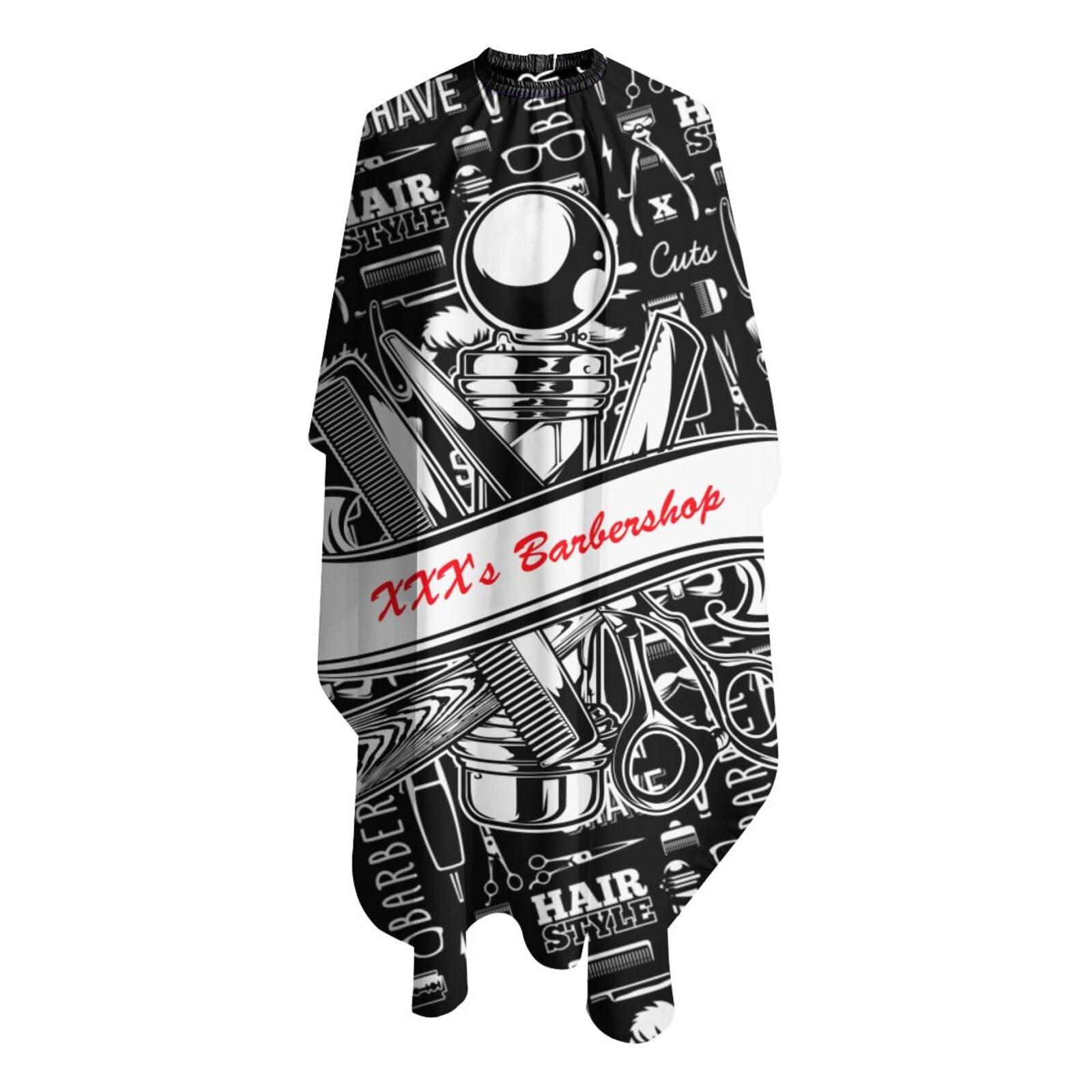 MLIANCEN Custom Barber Cape Hairdresser Cape, Add Your Photo Text Logo Personalized Salon Cape for Men, Customized Hair Cutting Cape for Home Salon Barbershop