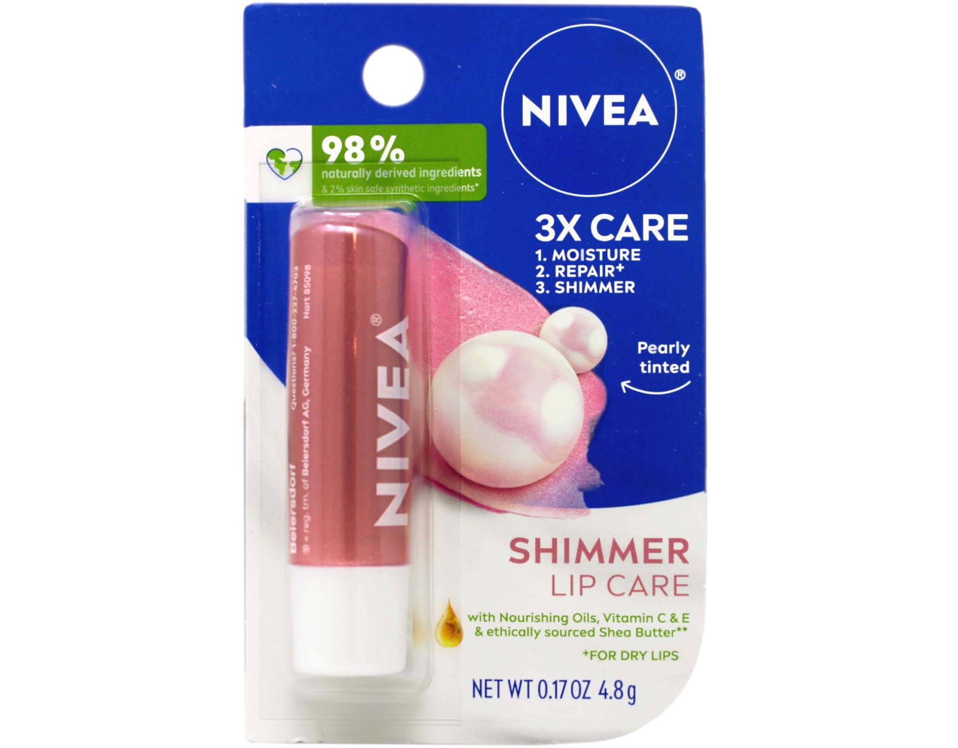 NIVEA Nivea Shimmer Lip Balm Nivea Shimmer Lip Balm (Pack of 2)