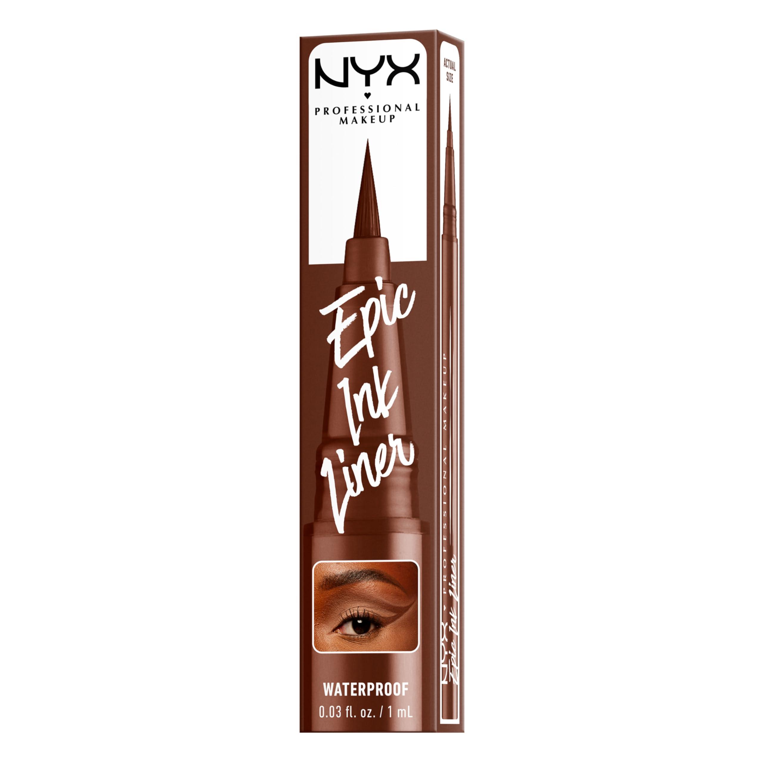 NYX PROFESSIONAL MAKEUP NYX PROFESSIONAL MAKEUP Epic Ink Liner, Waterproof Liquid Eyeliner with Vegan Formula - Graham Cracker (Light Brown Matte)