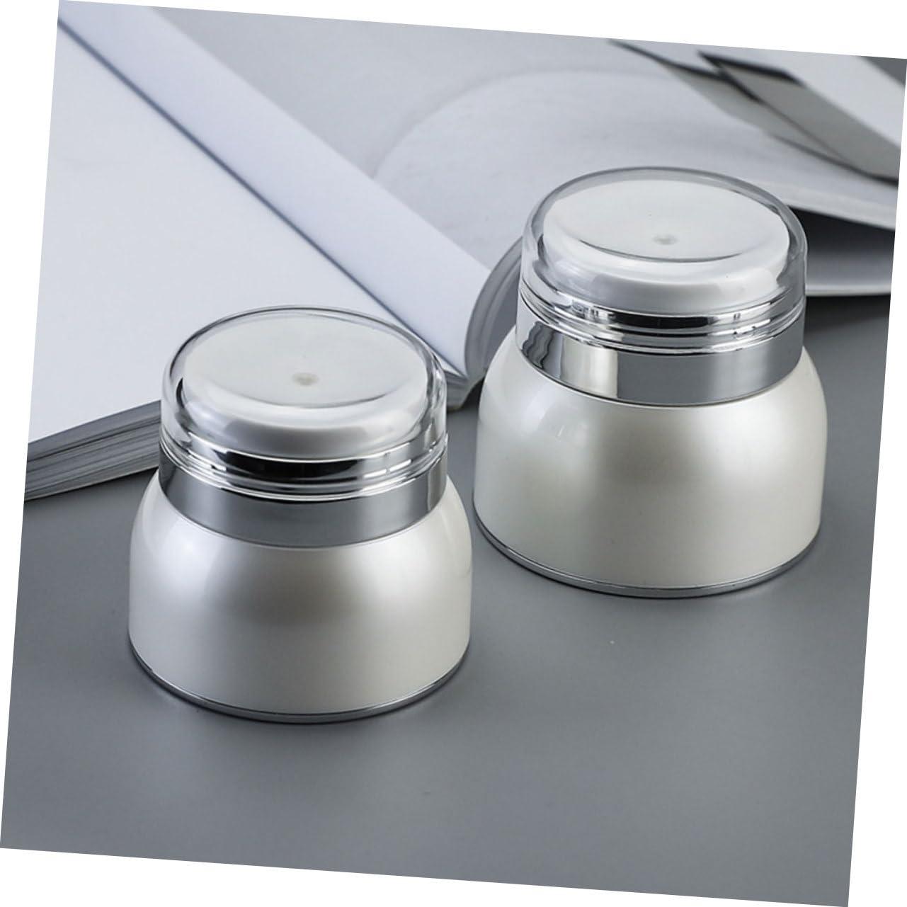 Healeved Healeved 6pcs Acrylic Cream Jar Cosmetic Dispenser Cosmetic Jar Containers Makeup Pump Jar Cosmetic Pump Jar Cream Jars with Lids Lip Balm Containers Creams Container Storage Jar