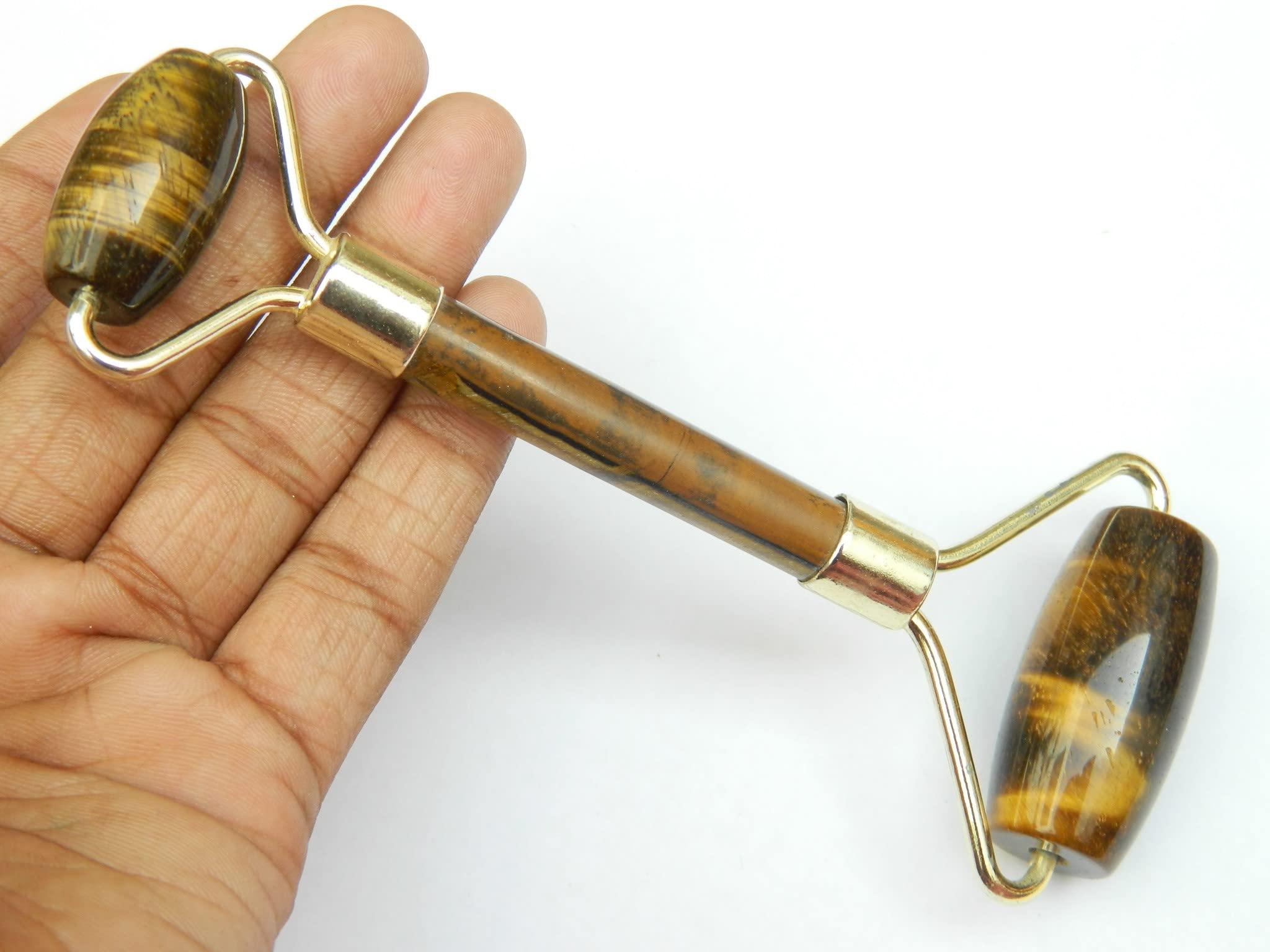 Generic Natural Tiger eye Face roller massager