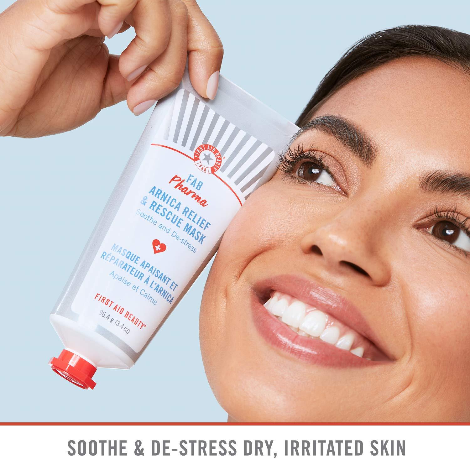 First Aid Beauty First Aid Beauty FAB Pharma Arnica Relief & Rescue Mask – Soothing Leave-On Face Mask for Dry Skin - 3.4 oz.