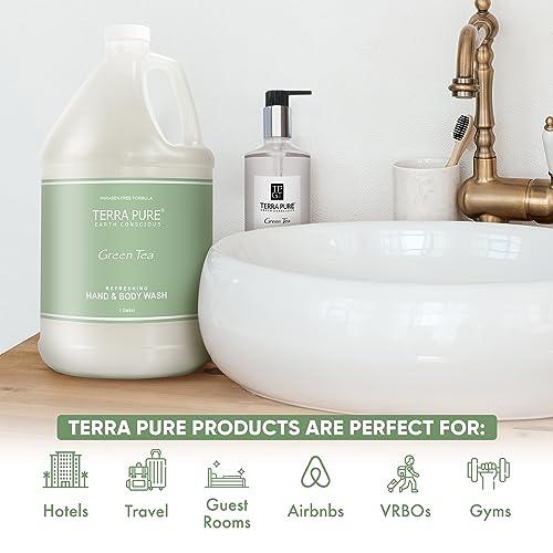 Terra Pure Terra Pure Hotel Hand & Body Wash Soap | Four Gallons | Designed to Refill Soap Dispensers (Set of 4)