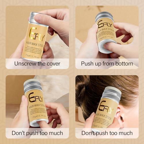 EFLY EFLY Hair Wax Stick, Non-Greasy Styling Pomade for Fly Away, Edge Frizz and Wigs (1)
