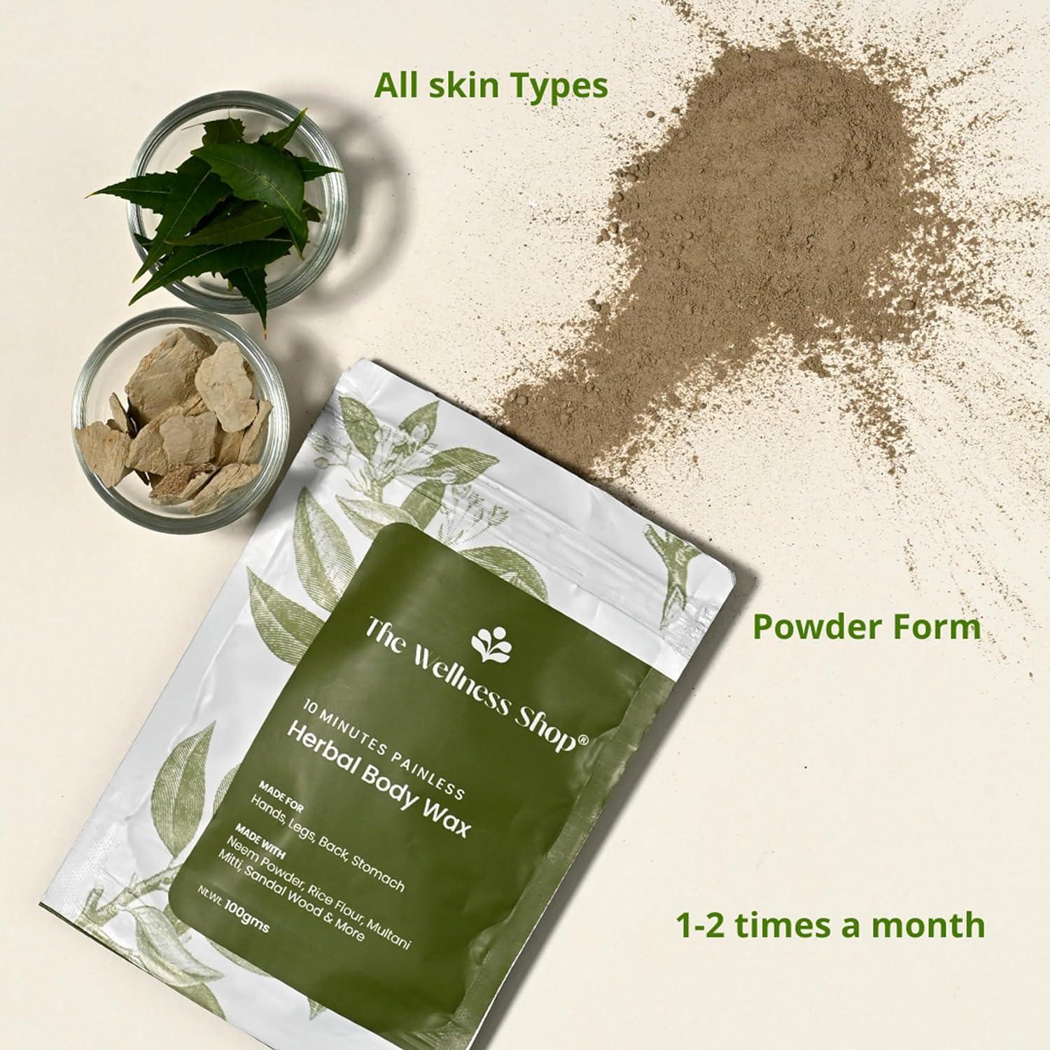 Generic DD Women Herbal Hair Removal Wax Powder (100G) - Painless & Odourless For Smooth Skin