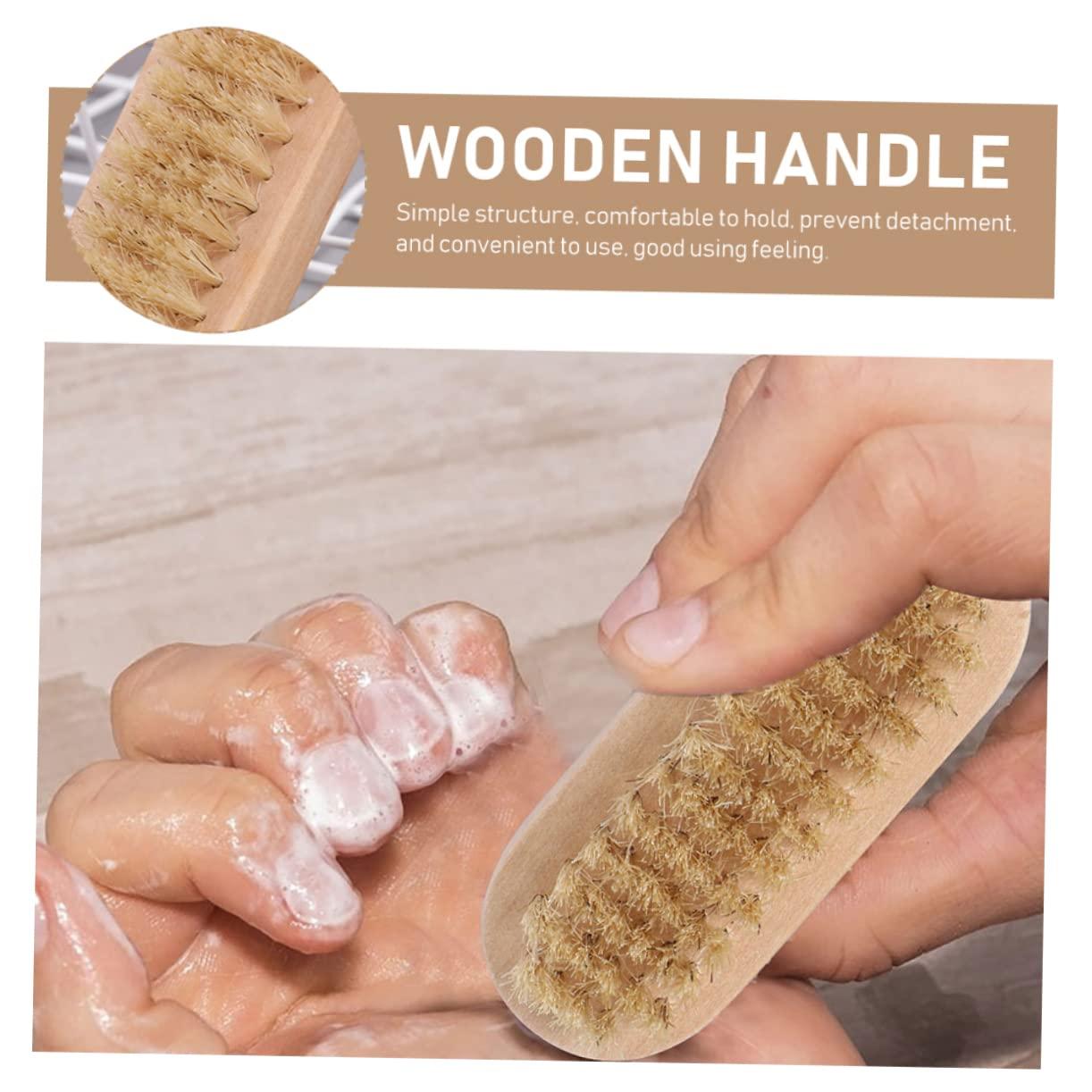 FRCOLOR FRCOLOR 3pcs Professional Nail Cleaning Brush Dual-sided Nail Scrub Tool for Pedicure Manicure Lightweight Design for Home Salon Use Materials