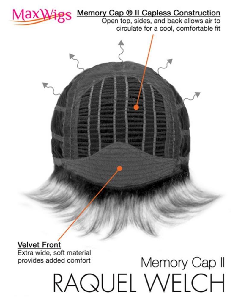 Raquel Welch Voltage Large Cap Wig Color R10 CHESTNUT - Raquel Welch Wigs Short Textured Layers Wispy Bangs Synthetic Women\'s Memory Capless Flared Neckline