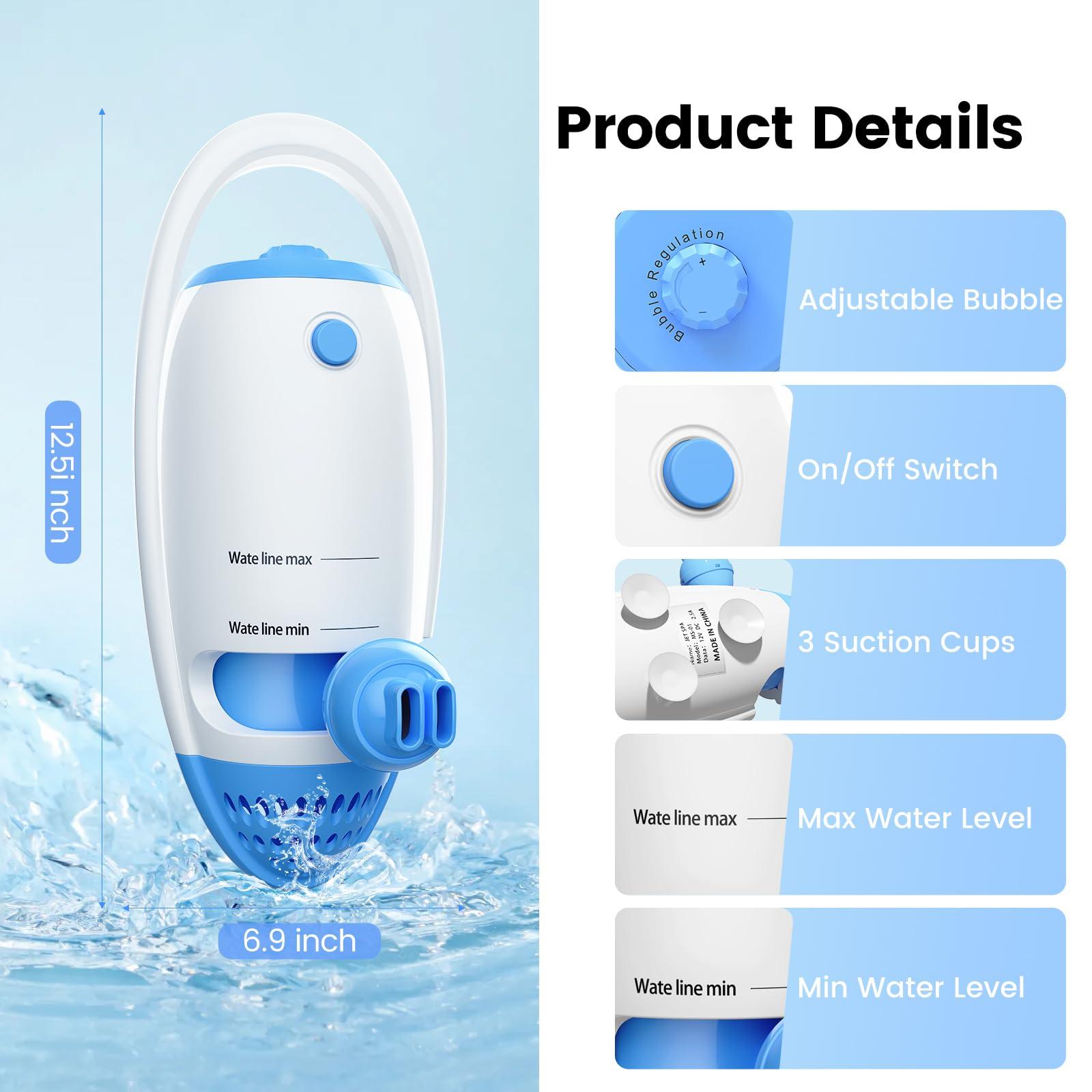 HOAWYEAH Portable Bath Jet Spa, Bathtub Jets for Home Spa, Creates Soothing Bubbles and Massage, Bathtub Accessories for Relaxing Spa, Spa Bath for Home Daily Use