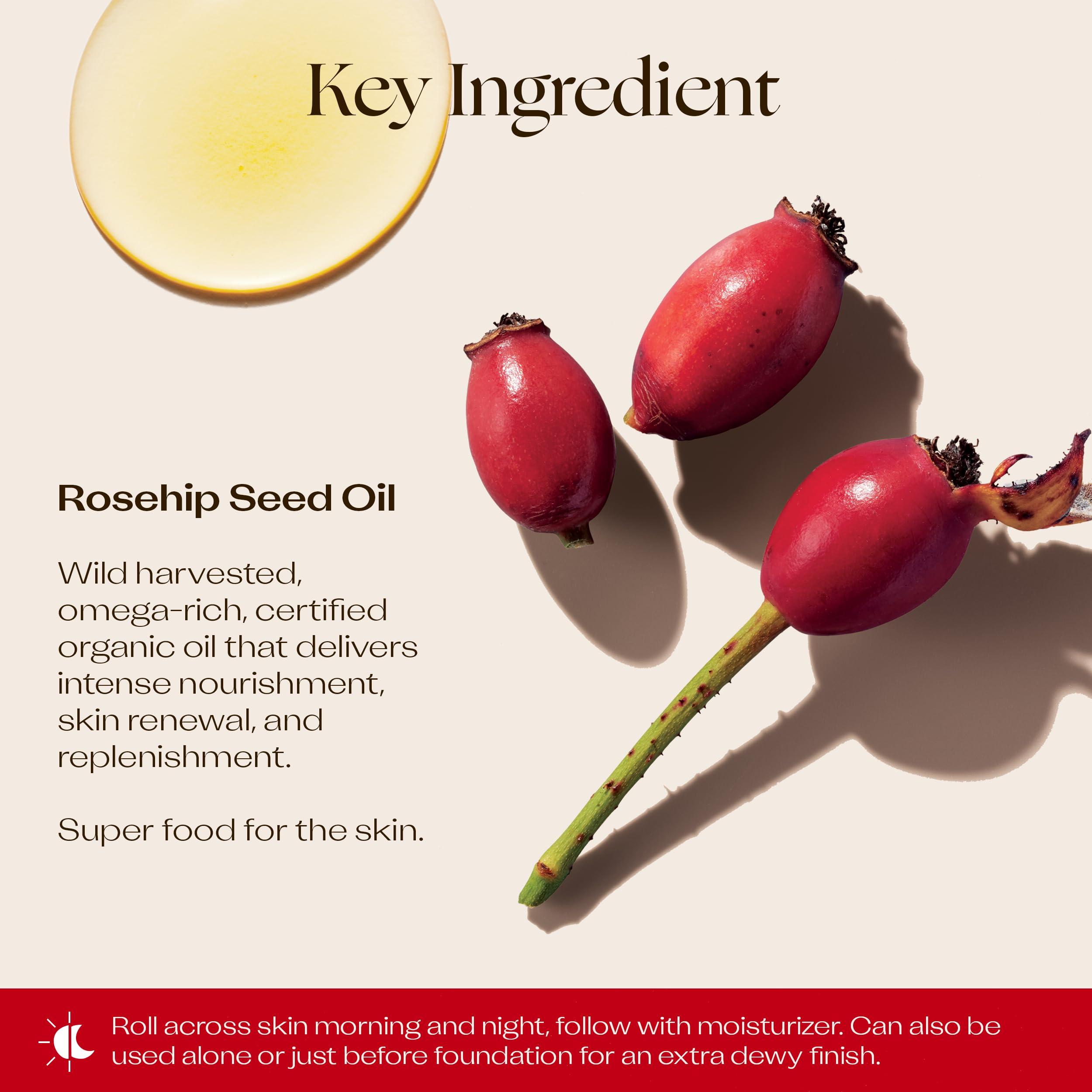 Trilogy Trilogy Certified Organic Rosehip Oil - Pure Rosehip Oil Reduces the Appearance of Wrinkles, Scars, Stretchmarks and Evens Skin Tone, 0.34 oz (10 ml)