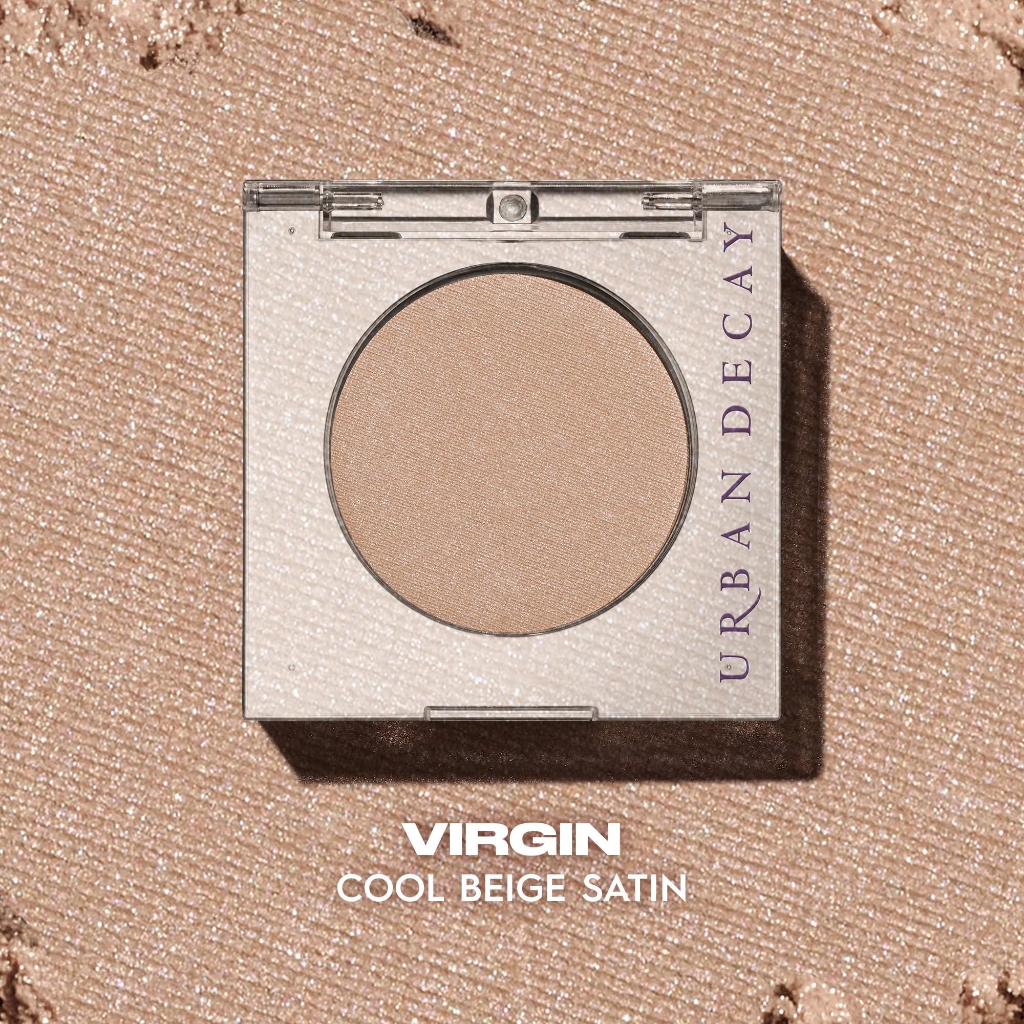 URBAN DECAY URBAN DECAY 24/7 Longwear Eyeshadow Single (Virgin - Cool Beige Satin), High-Pigment Eye Shadow Compact, Smooth & Blendable Colors, Crease-free, Vegan - 0.06 oz