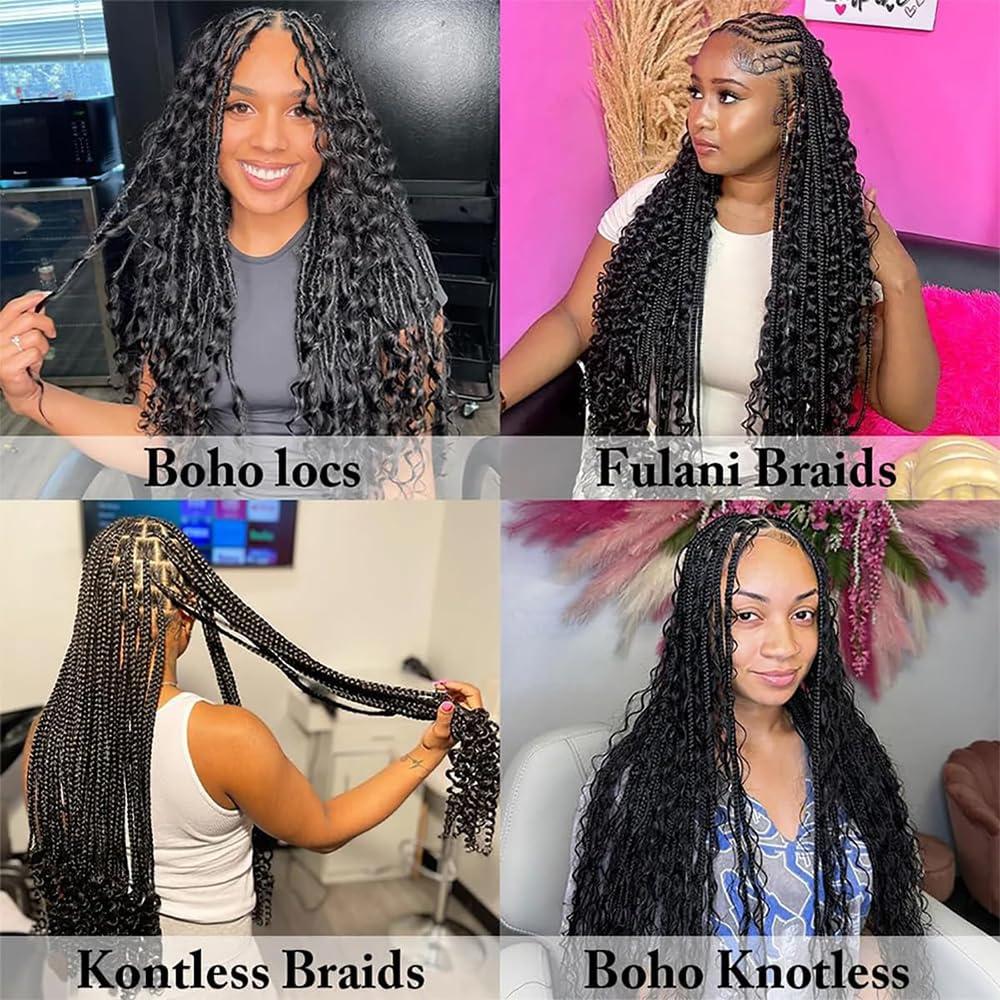 MUNONG Human Braiding Hair for Boho Braids Human Hair 100g 2 Bundles Deep Wave Bulk Human Hair for Braiding No Weft Curly Braiding Hair Bulk Hair Extensions Real Human Hair Natural Color 14 Inch