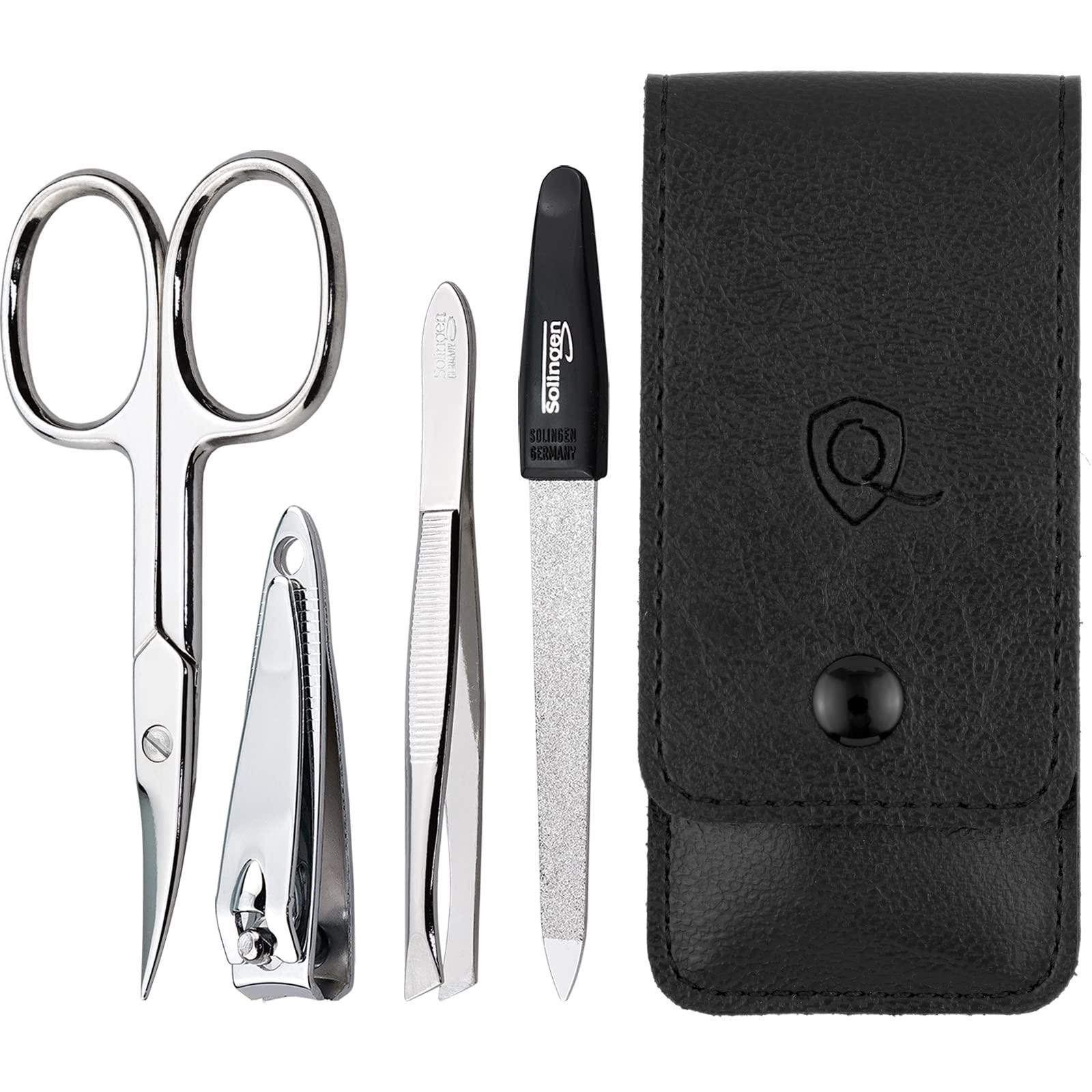 marQus marQus manicure set 4-piece travel set with file from Solingen nail care set nail scissors set and nail set