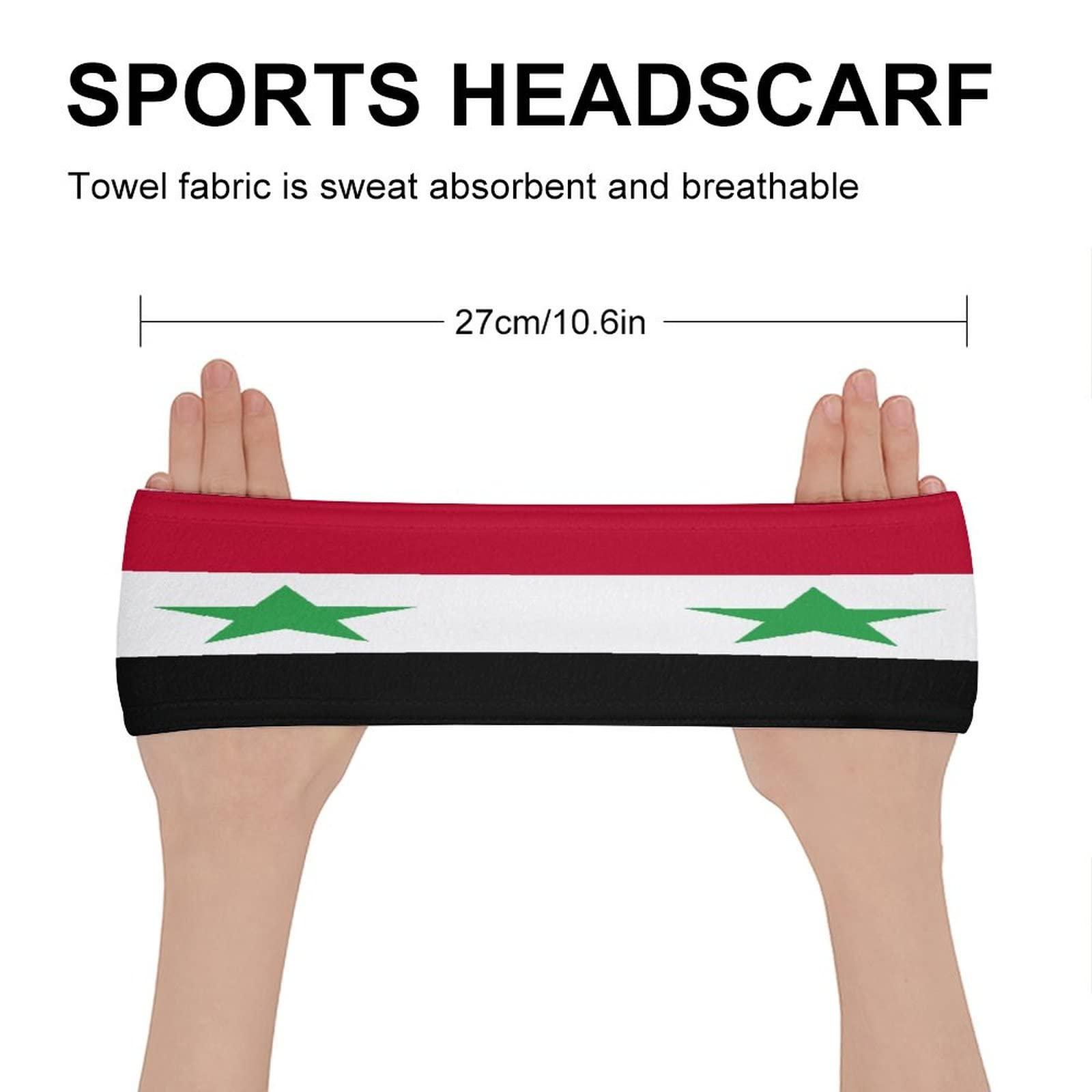 MAIPHUONGANH MAIPHUONGANH Syrian Flag Sports Turban,Headband High Bullet Headwear Wristband Hair Accessories Print Headscarf