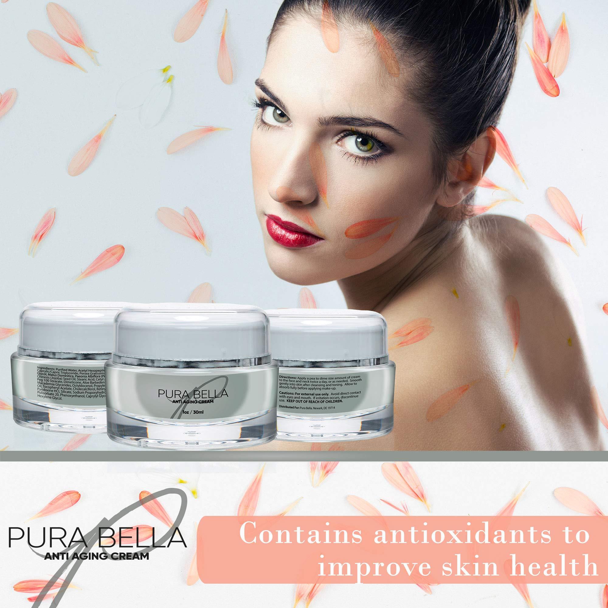Pura Bella PURA BELLA Anti Aging Cream - Boosts Collagen & Elastin Production