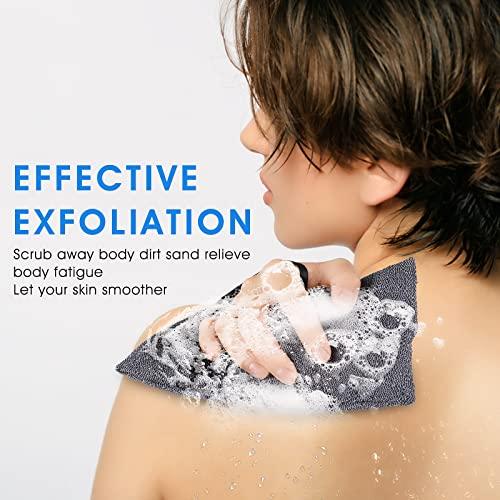 Sibba Sibba 2 PCS Soap Bar Holder Saver Body Scrubber Bath Sponges Shower Bag Pouch Case Container Mesh Cover Suds Sleeve Skin Tag Remover Body Scrubs Home Travel