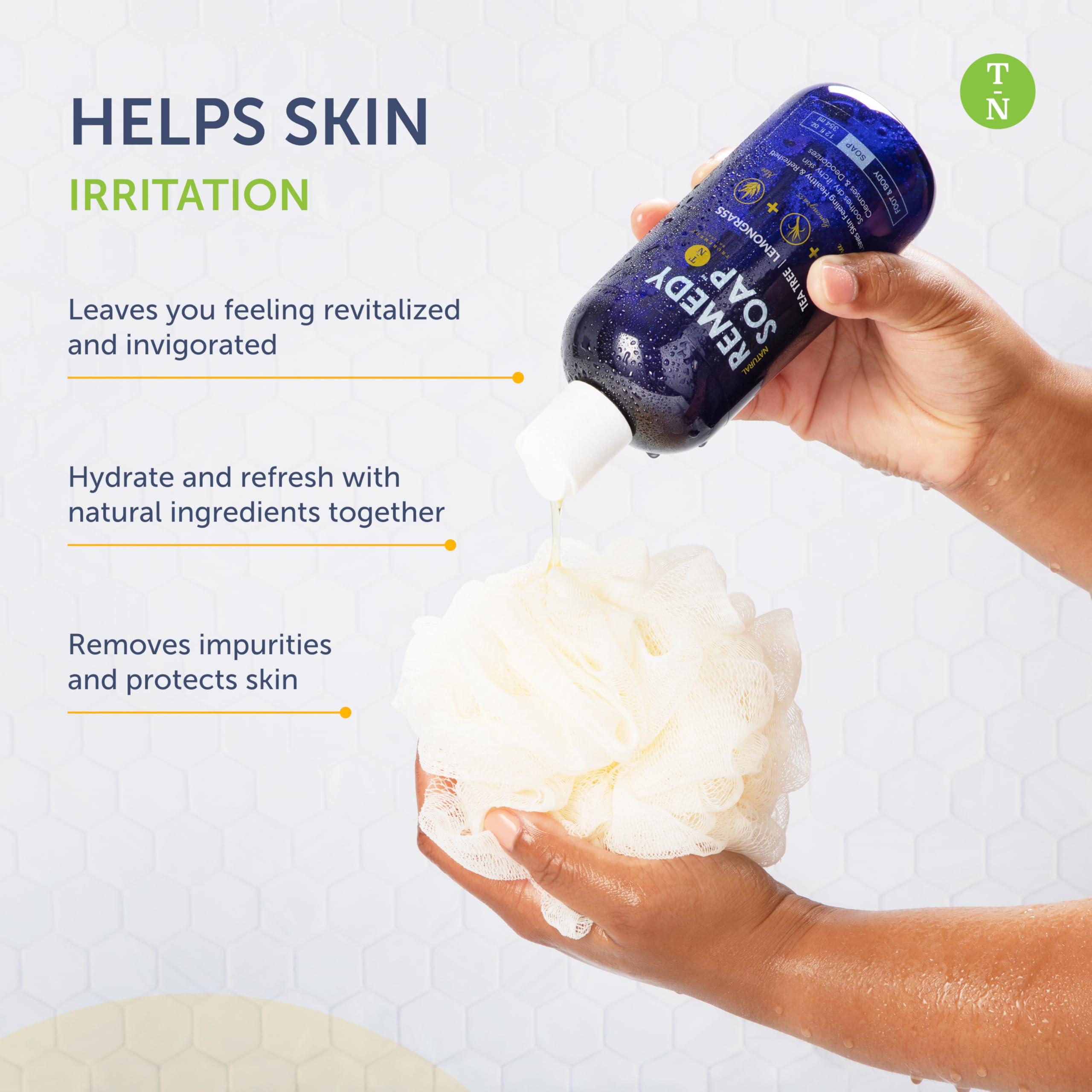 Truremedy Naturals Truremedy Naturals Tea Tree Oil and Lemongrass Body Wash - Body Wash and Helps Skin Irritations - Tea Tree and Lemongrass Soap Body Wash (1 pk, 12 oz)