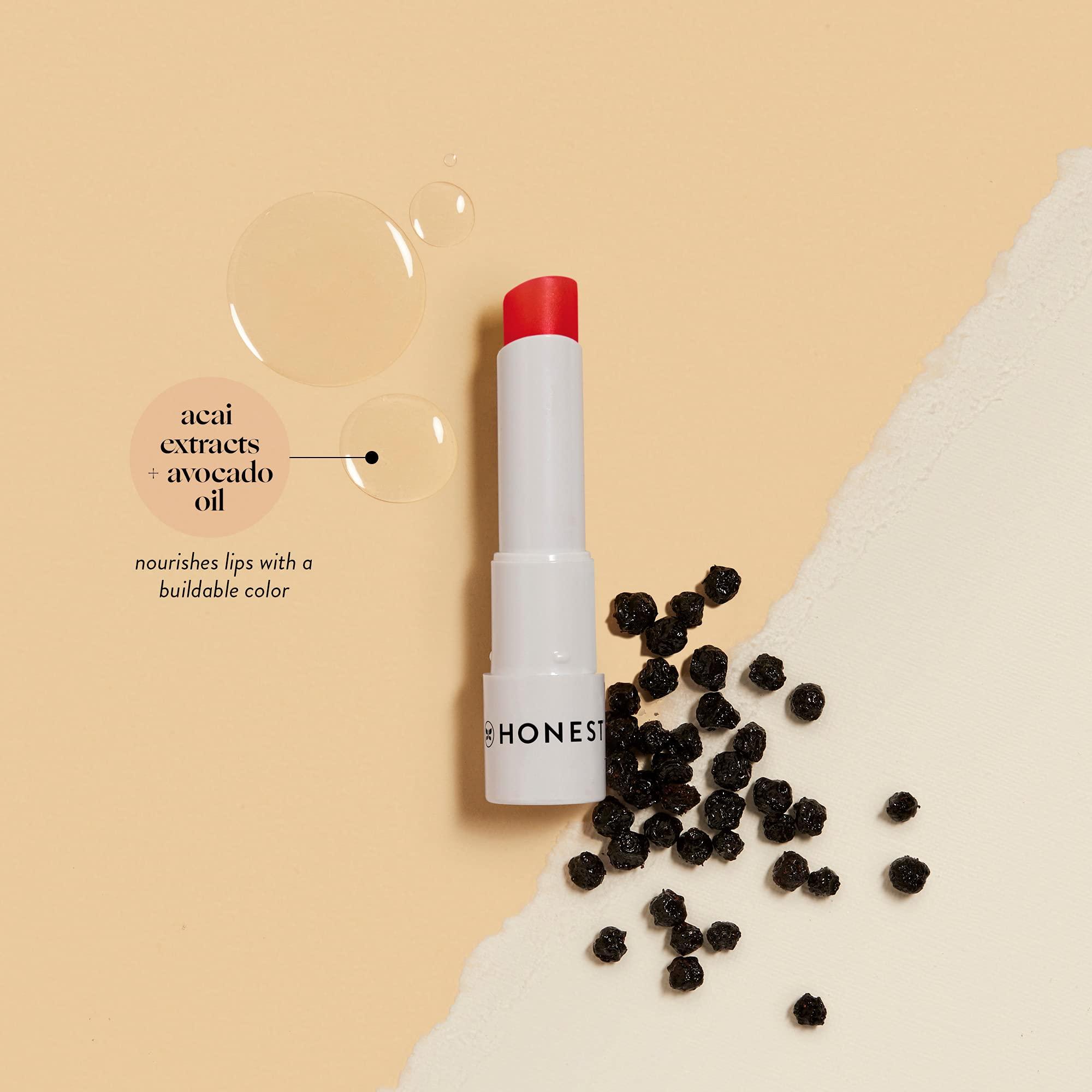 Honest Beauty Honest Beauty Moisturizing Vegan Tinted Lip Balm | Antioxidant-rich Acai Extracts + Avocado Oil | Paraben Free + Cruelty Free | Dragon Fruit