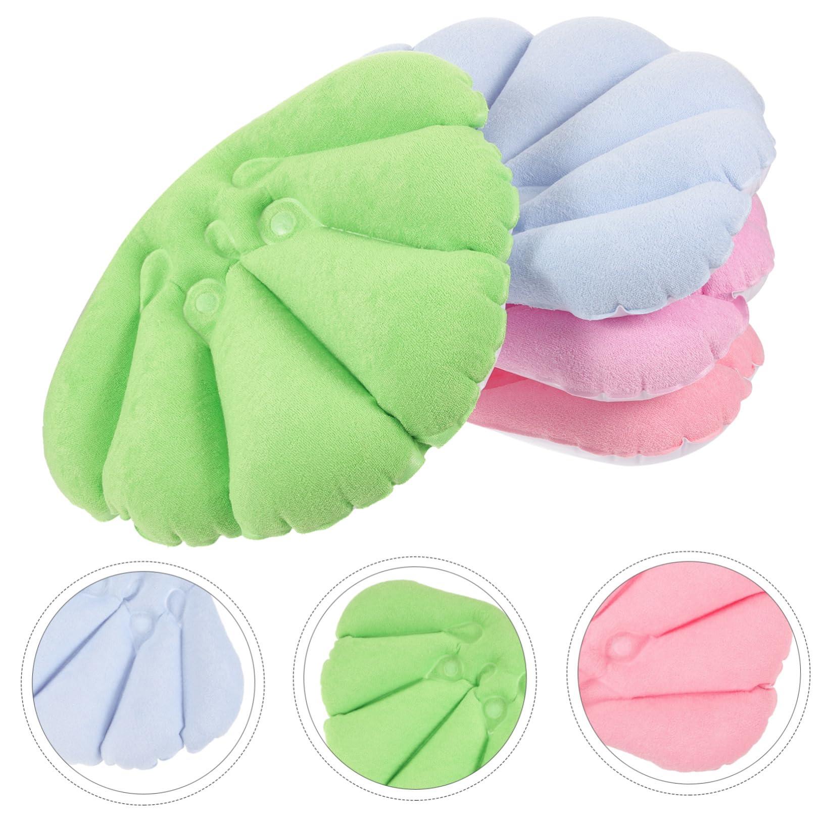 Healeved Healeved 4pcs Bath Tub Pillow Suction Cup Inflatable Spa Pillow for Neck Support Comfortable Headrest Pillow for Bathtub Hot Tubs