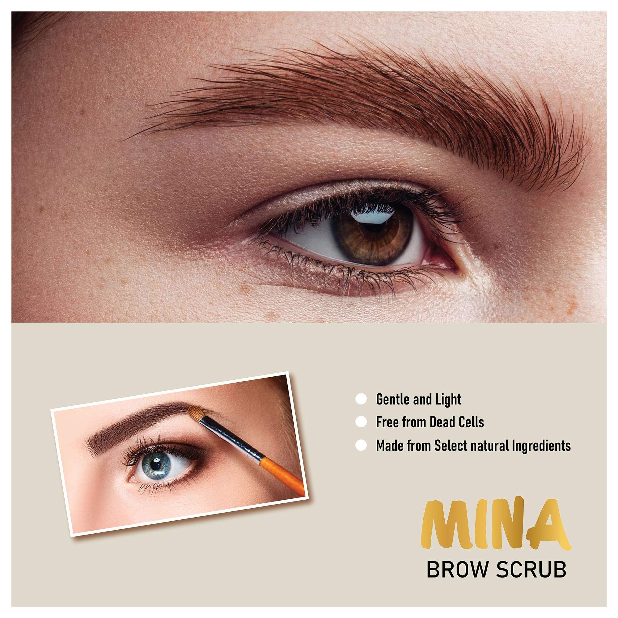 MinaiBrow MINA Brow Scrub | For Longer Lasting Henna Or Tint | Natural Extracts Gently Exfoliate The Skin | Prepare The Area For Henna Or Tint 50ml