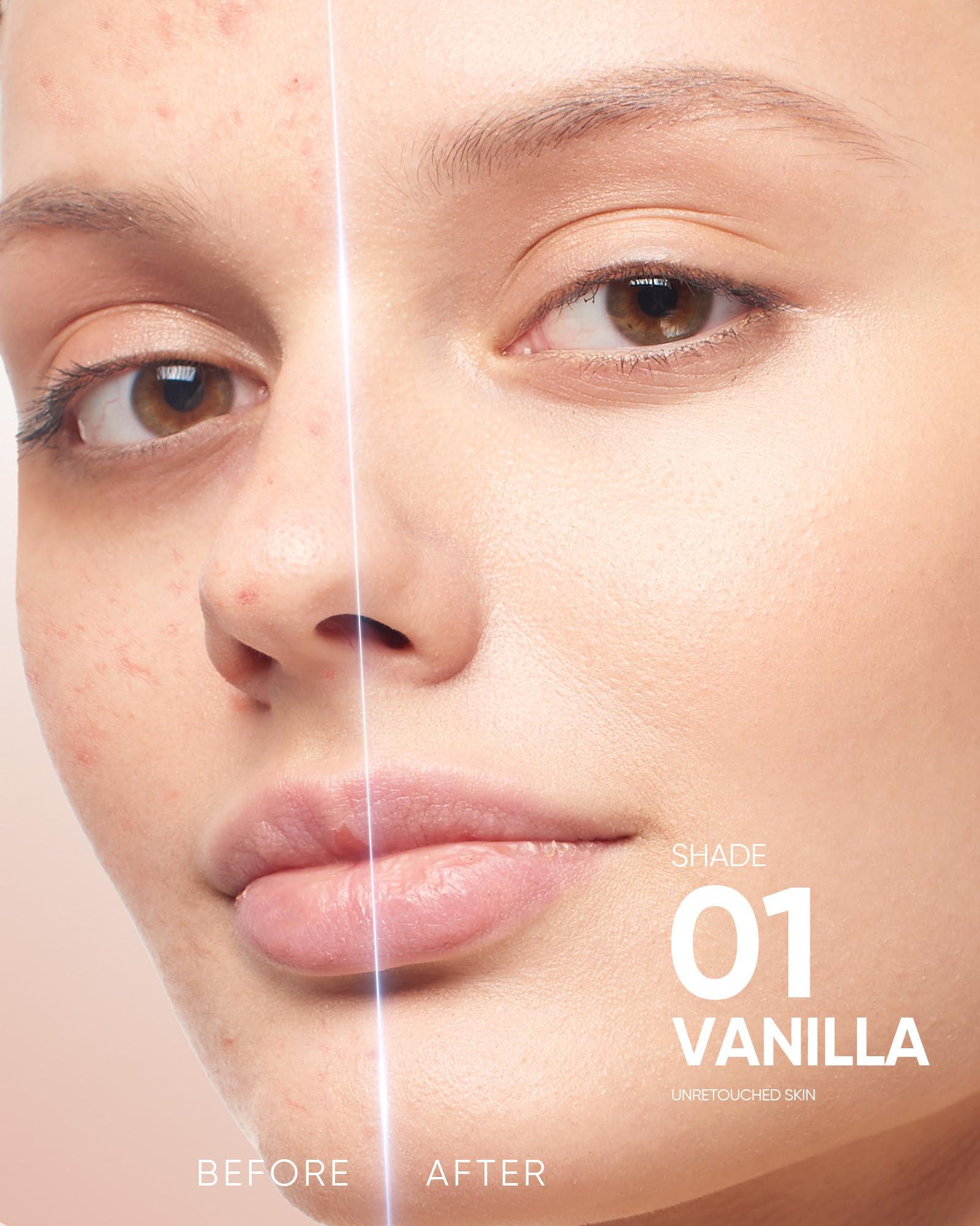 SKINTIFIC SKINTIFIC Cushion Foundation | Cover All Perfect Air Cushion | SPF 35 PA++++ | Oil-Control Waterproof Fondation Sweatproof Matte Finish Poreless Foundation Flawless BB Cream CC Cushion Makeup