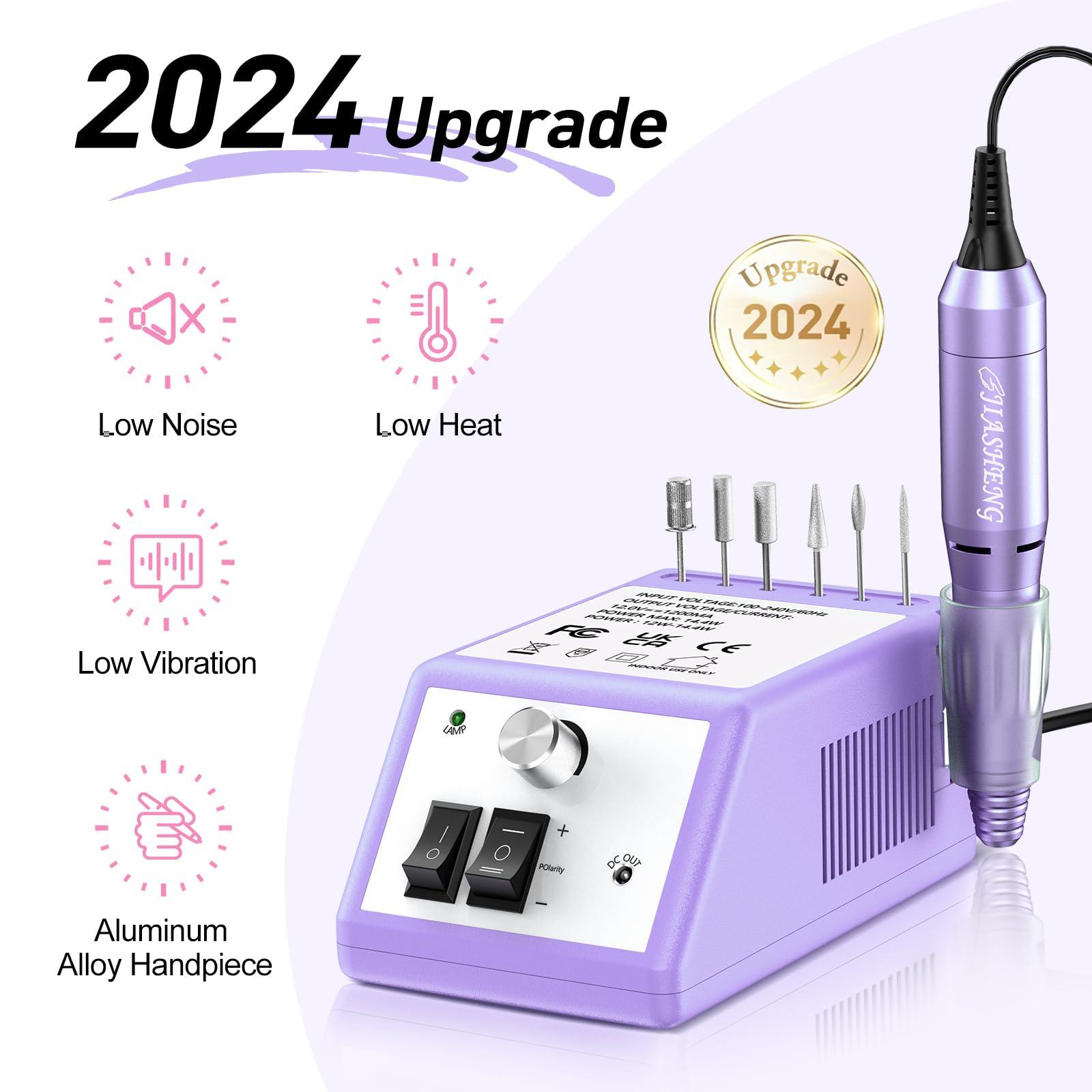 JIASHENG JIASHENG Professional Nail Drill, 20000rpm Electric Nail Drill Machine, Electric Nail File Drills for Acrylic Nails Gel Nails Manicure Pedicure Tools for Salon Use, Violet