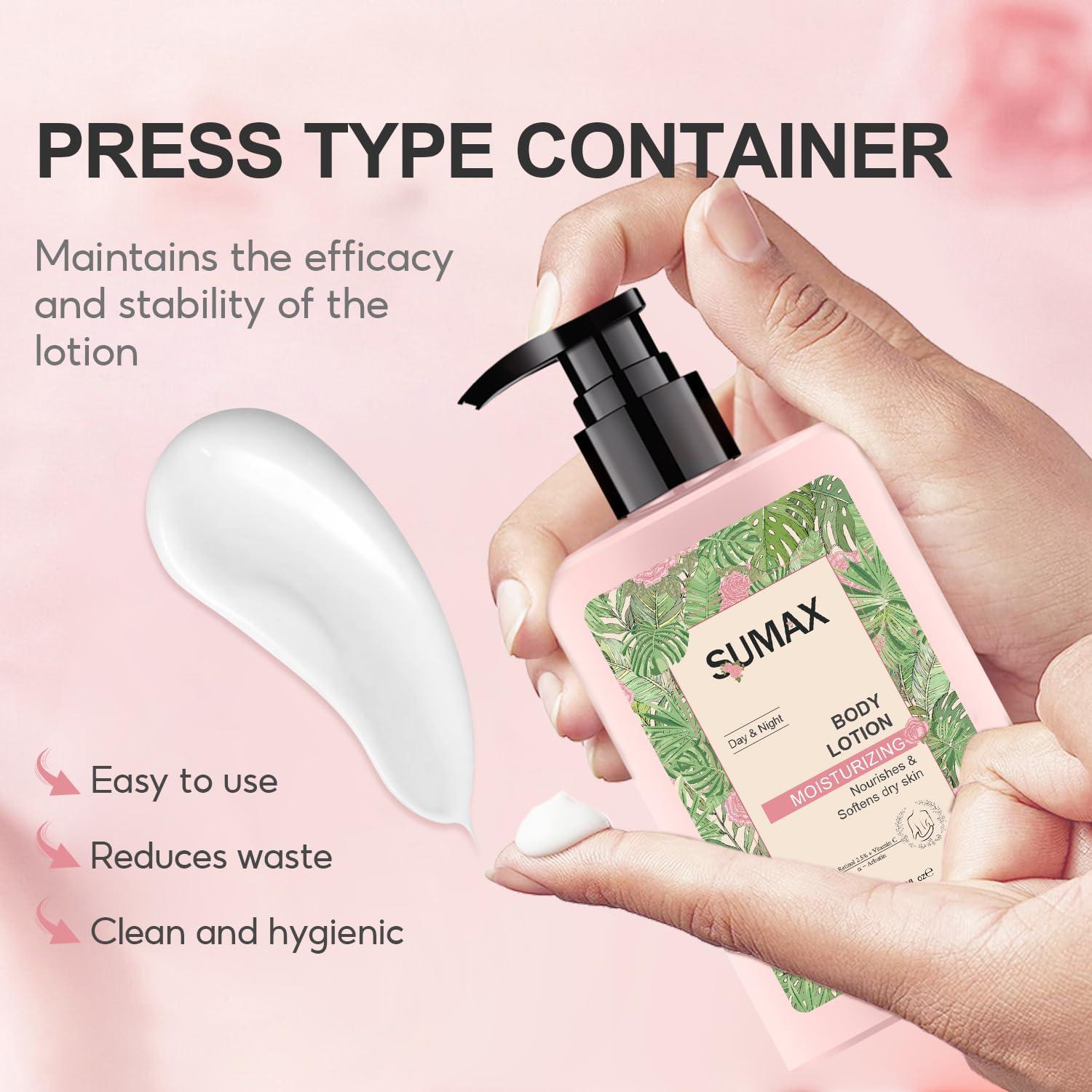 Sumax Sumax Body Moisturizer Lotion Natural Formula Fast Absorption Nourishing & Moisturizing Body Lotion Prevent & Repair Dry Skin for Women and Men