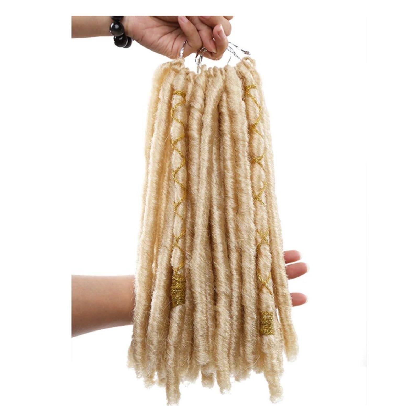 SAFWEL Hand Made Wig Skin Friendly Wig Natural Fashionable Soft Wig Pre Looped Crochet Hair Wig Easy to Wear Wig for Daily use (Color : Blonde)