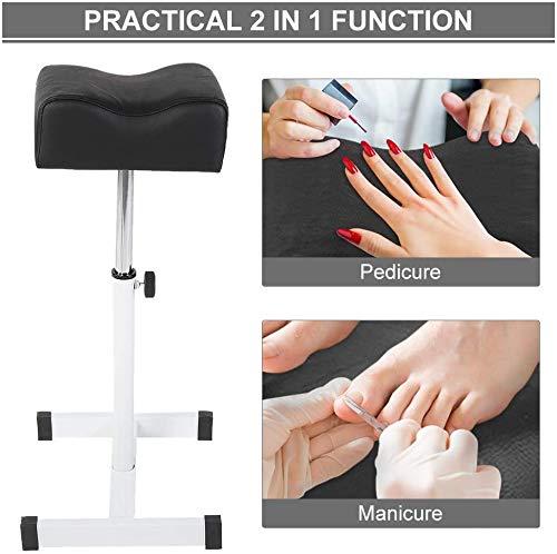 GOTOTOP GOTOTOP Pedicure Manicure Footrest Stool Portable Black Adjustable All Purpose Leg Rest Stand Tattoo Studio Equipment Salon