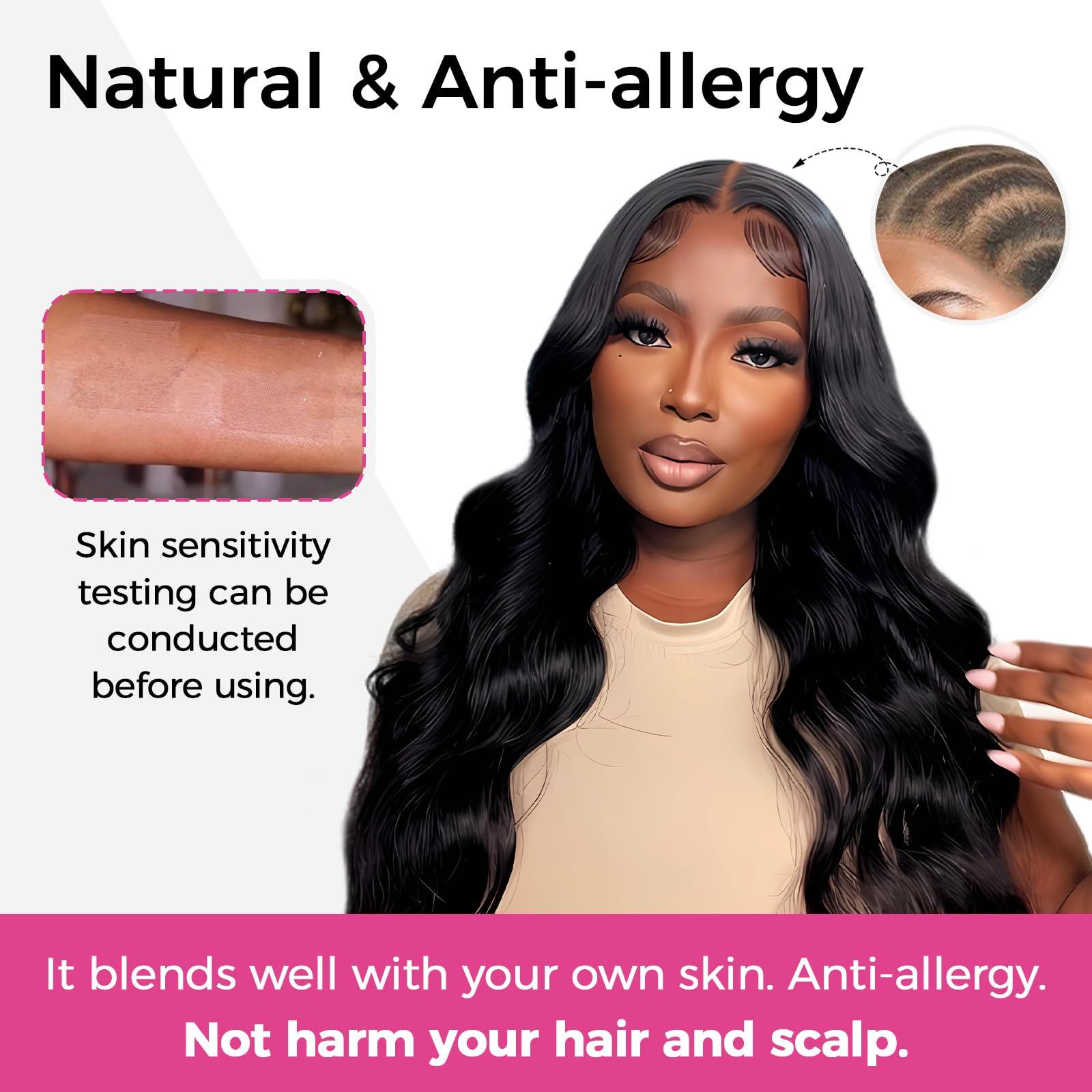 Lashey Lashey HD Wig Cap 12 Pieces Nude Color Skin-friendly wig Caps Invisible and Breathable Wig Grip Cap for Women Sheer Stretchy Wig Caps