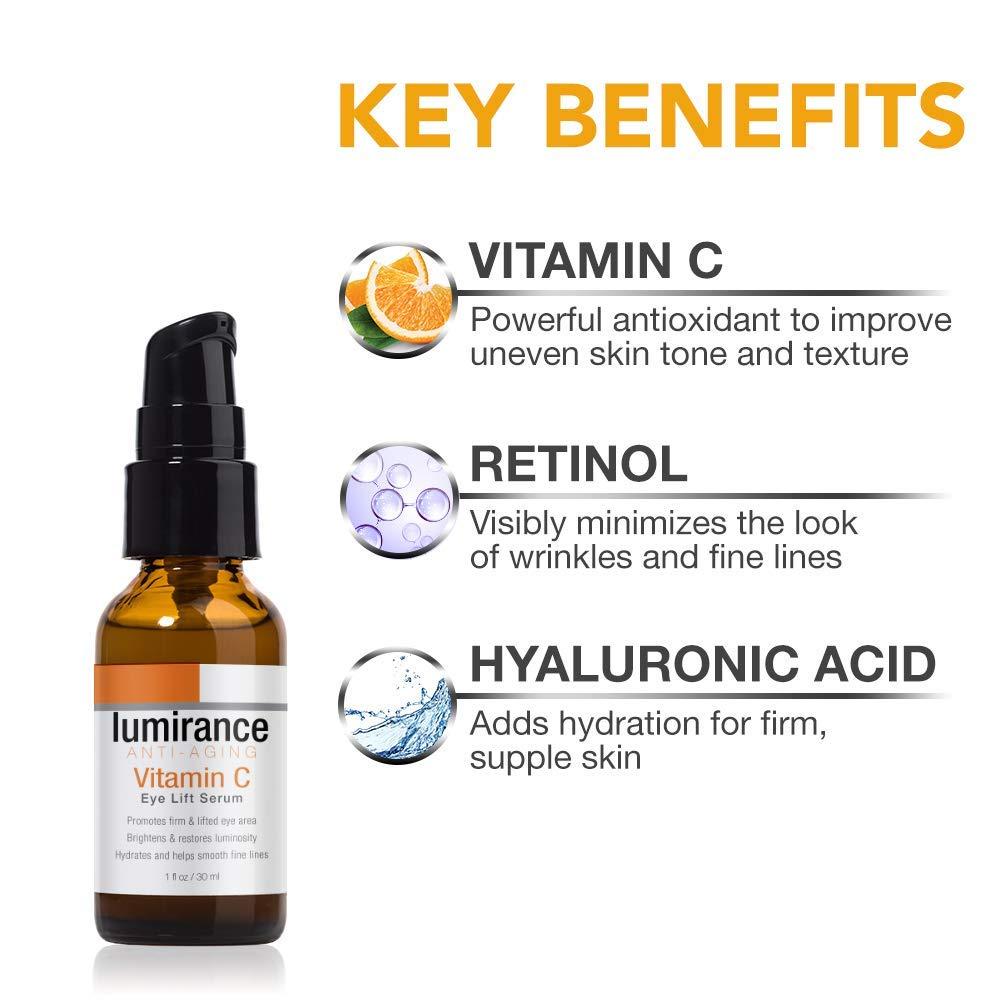 Lumirance Luminance Brightening Skin Care Set with Vitamin C Eye Lift and Anti-Aging Vitamin C Oil, 1 oz each
