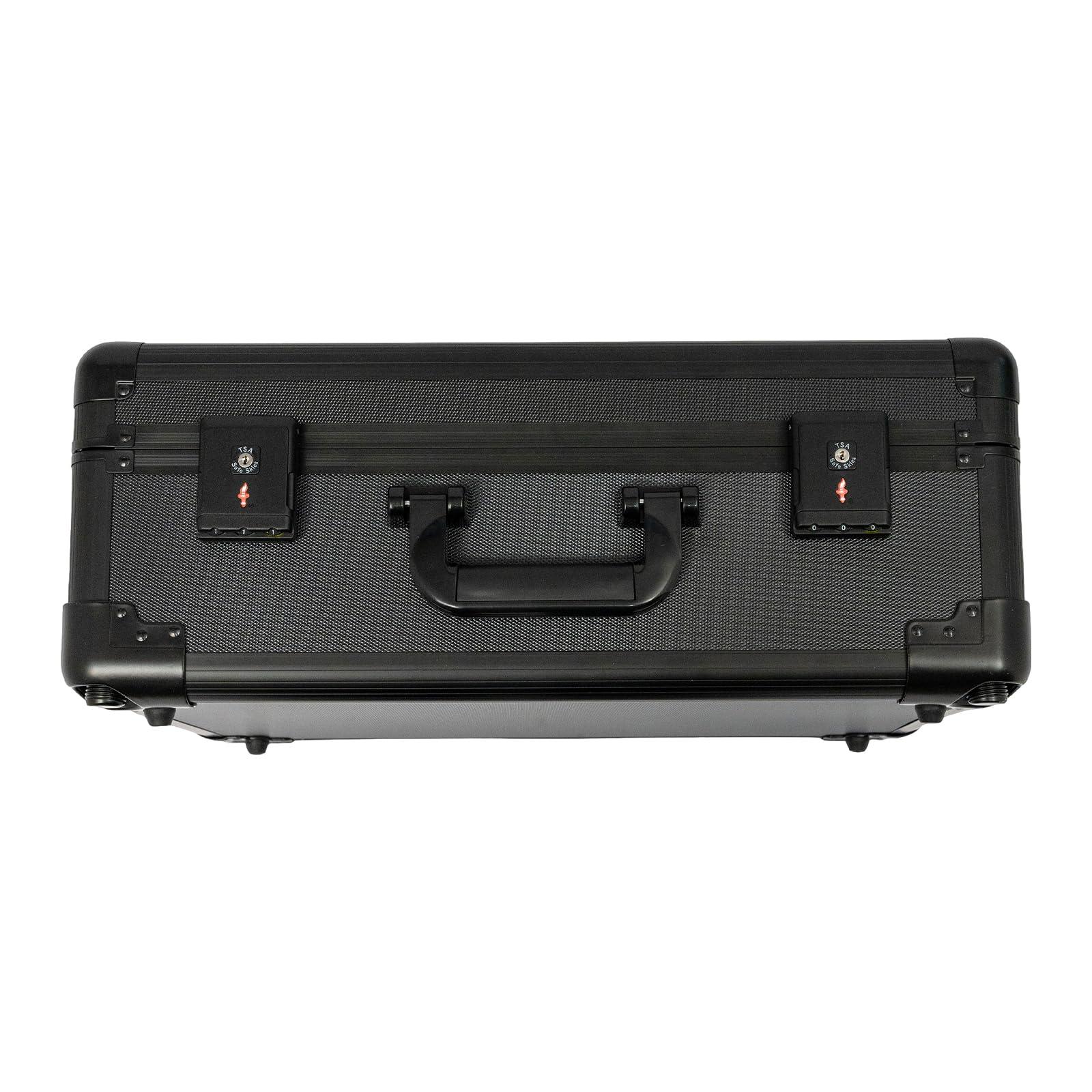 CNCEST CNCEST Barber Case, Mobile Barber Station,18.11-31.5\" Removeable Adjustable Legs,Professional Barber Toolbox Hairdresser for Hair Stylist Pet Groomer (Black)