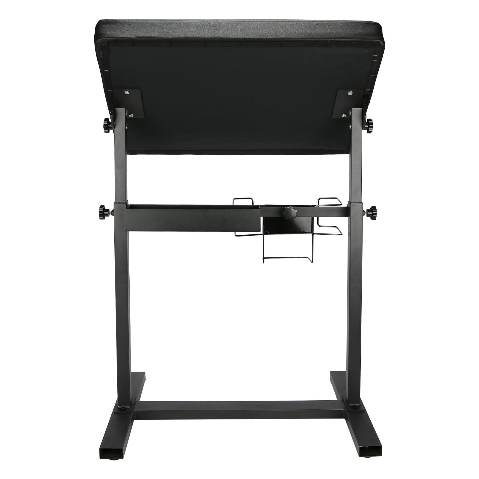 Hombtce XL Tattoo Arm Rest, Tattoo Armrest, Hombtce Multifunctional Large Tattoo Armrest, Base Structure w/Strong Stability, With Glove Rack, Pigments Rack, Quick installation, Adjustable Height