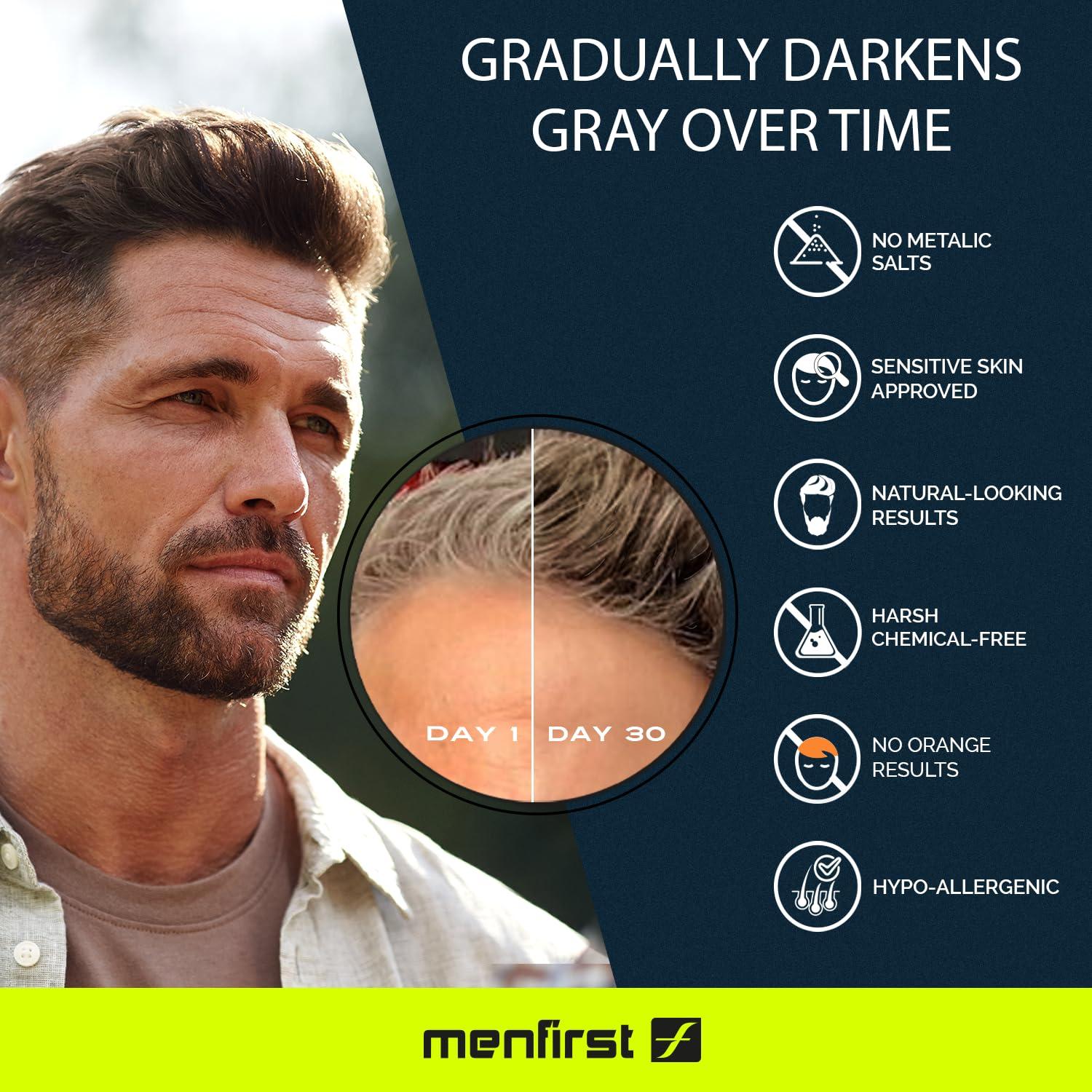 MENFIRST MENFIRST Gradual Gray - Good Bye Gray Hair- 3-in-1 Shampoo and Hair Pomade - 2 Pack Bundle