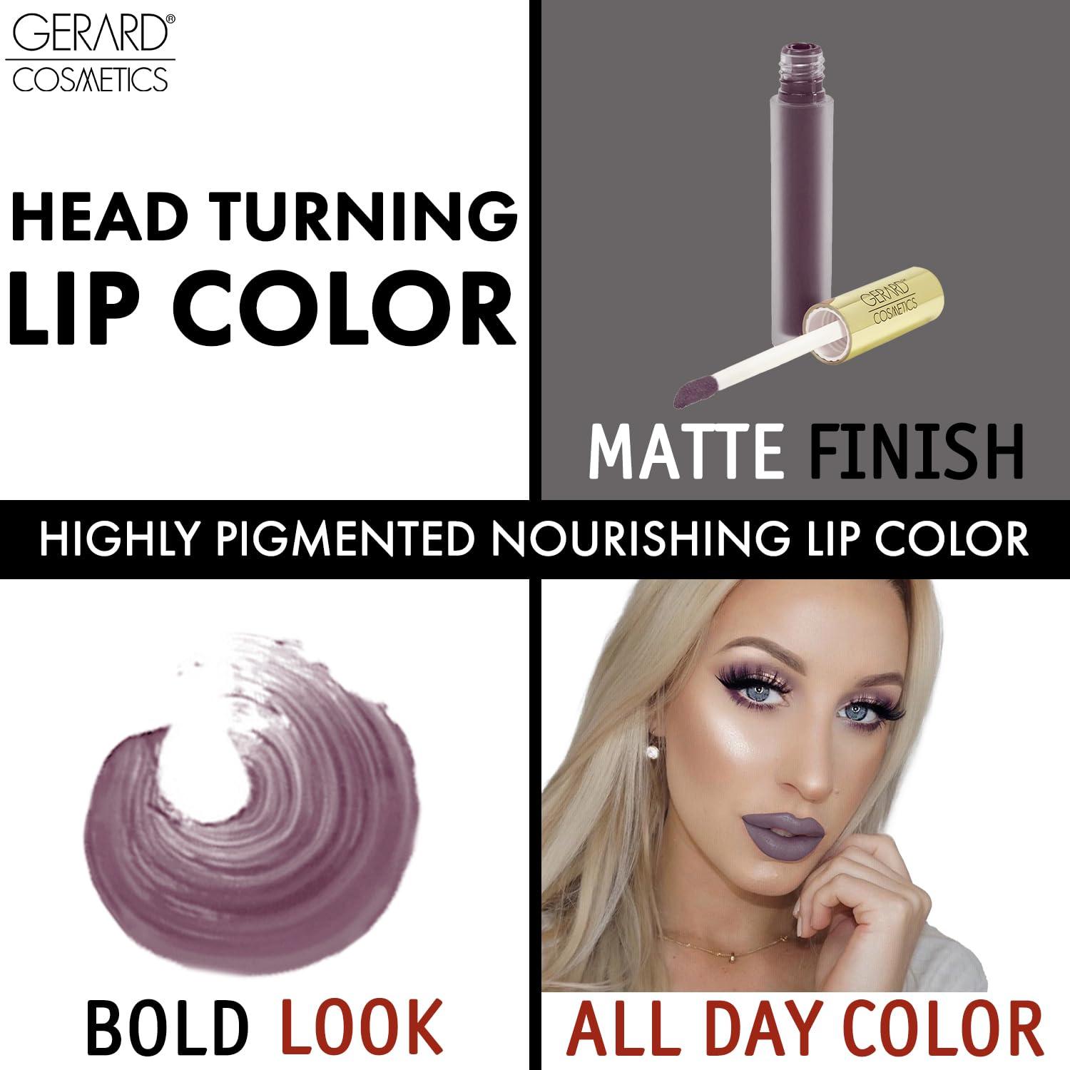 Gerard Cosmetics Gerard Cosmetics HydraMatte Liquid Lipstick Gravity, Grey Lipstick with Matte Finish, Long Lasting and Non Drying, Super Pigmented Fully Opaque Lip Color