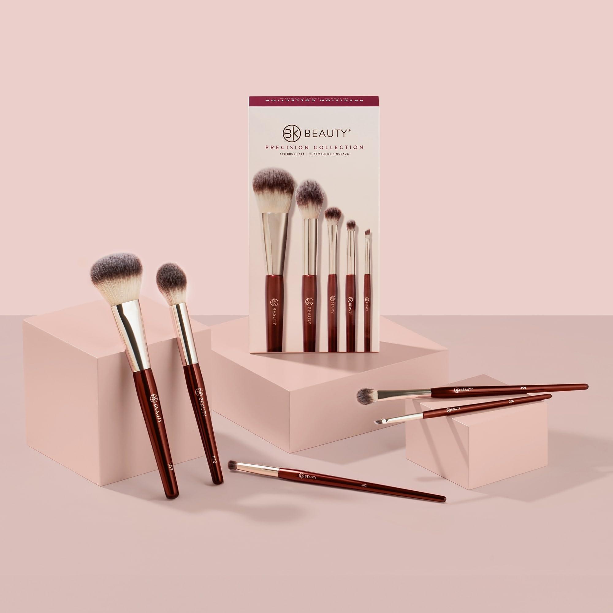 BK BEAUTY BK BEAUTY - PRECISION BRUSH COLLECTION (5PC) - Professional Makeup Brush Set for Bronzer, Blush, Contour, Powder & Eye Makeup | Premium Face Brushes for Flawless Application