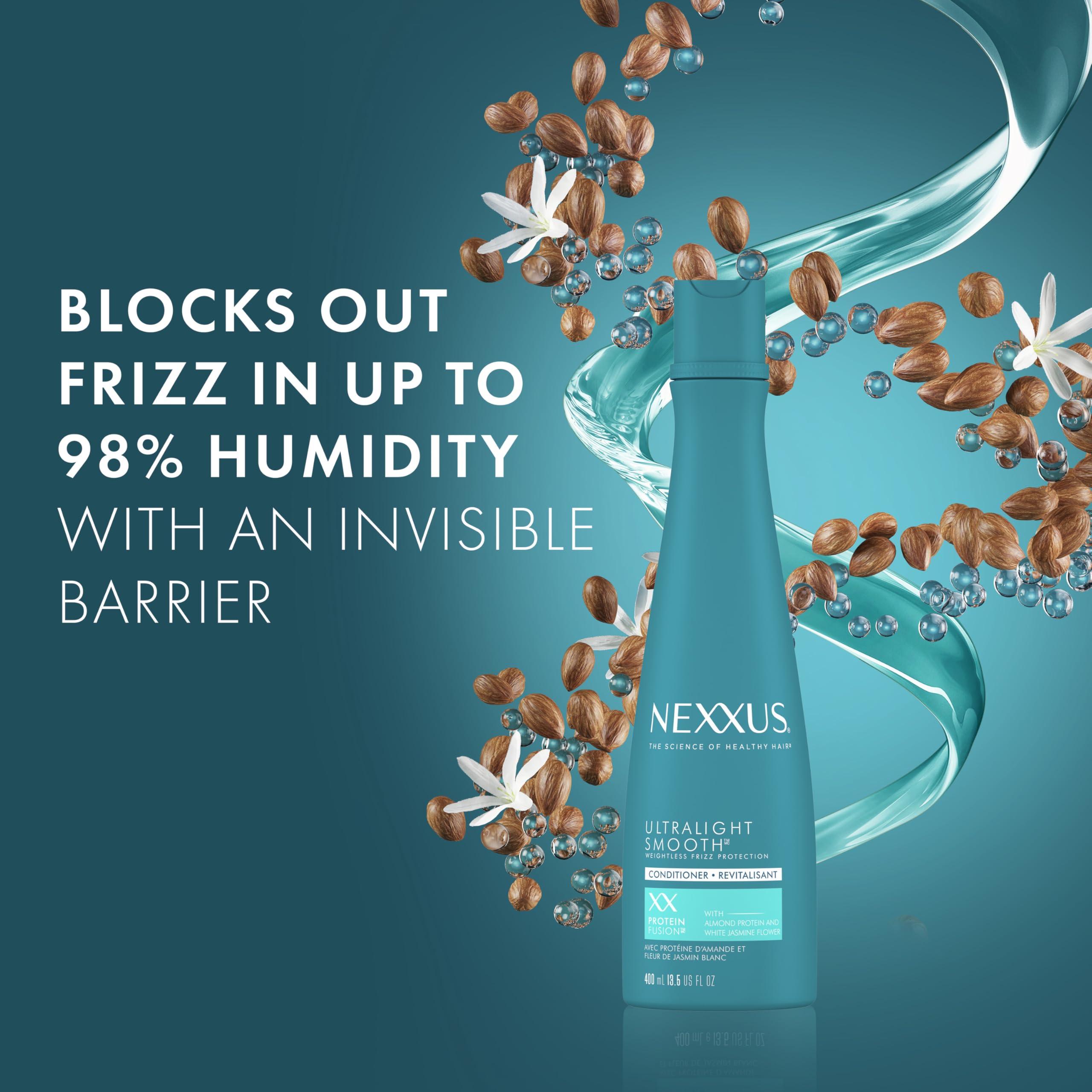 Nexxus Nexxus Ultralight Smooth Conditioner Weightless for Dry and Frizzy Hair Smooth Hair Treatment to Block Out Frizz Against Humidity 13.5 oz