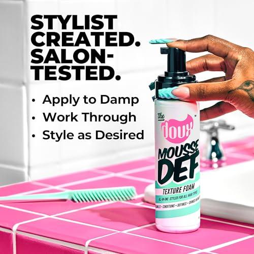 The Doux The Doux Mousse Def Texture Foam, Multi-Use Mousse Hair Foam to Style, Condition, Define, Volumize, and Add Shine - 7oz